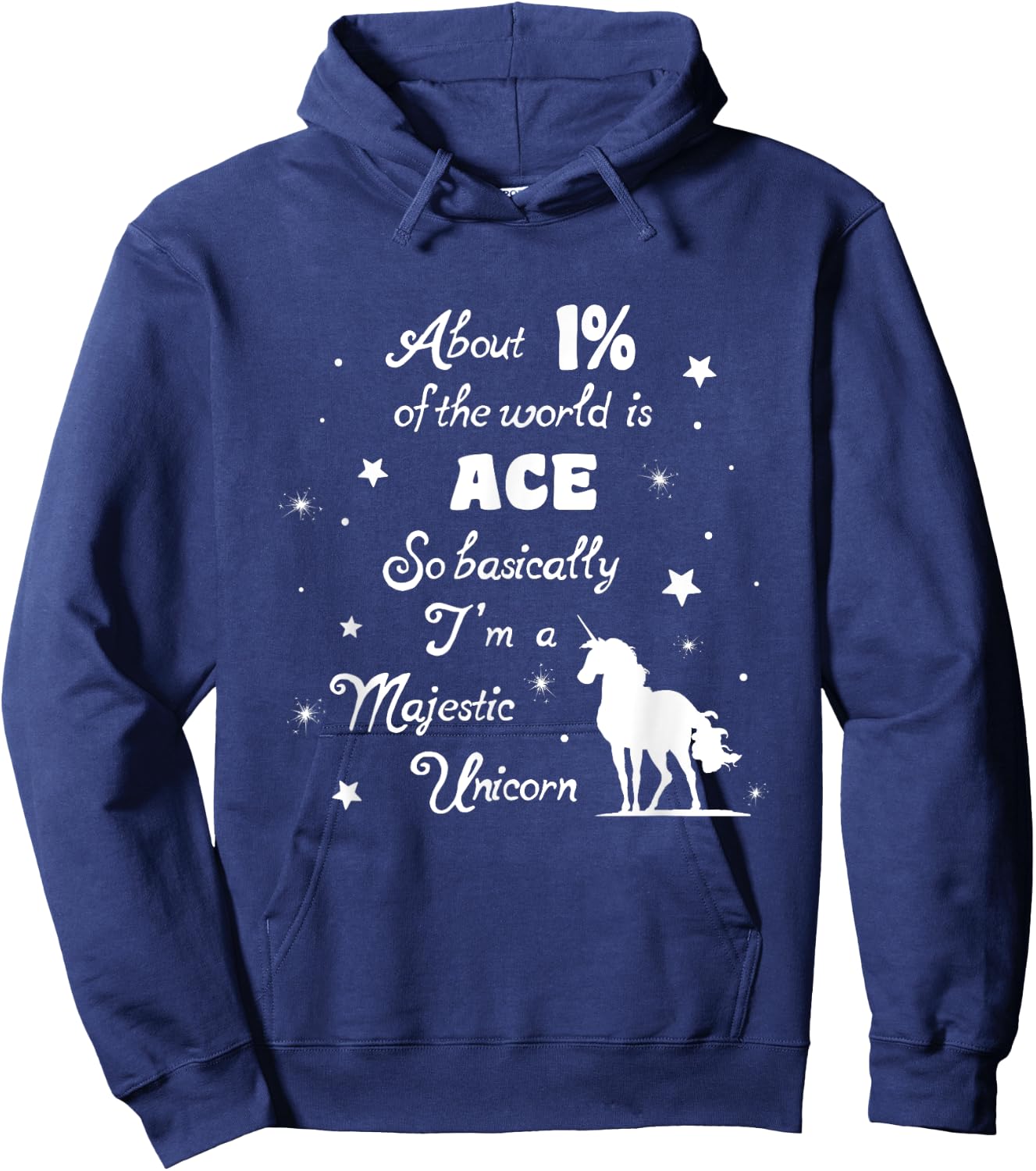 Ace Majestic Unicorn Asexuality Asexual pride Hoodie - Hoodie | Navy