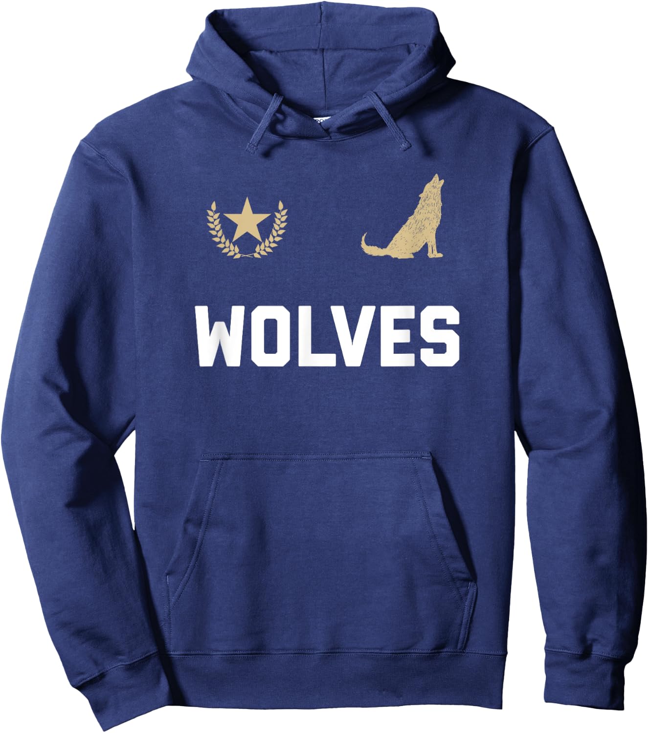 Wolves Soccer Jersey Hat and Kit Co. Vintage Wolves Jersey , -Adults, -Kids, Grey, Small, Short Sleeve, Classic Fit, , Retro Design Hoodie - Hoodie | Navy