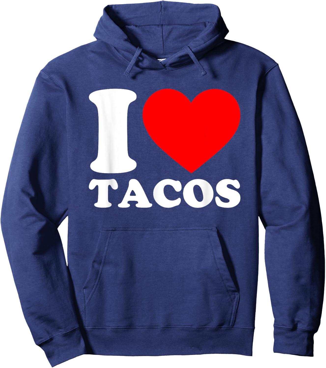 I Love Food Shirts I Heart Food Shirts By DaT -Adults Women's Black Small Tacos Lover Theme, Heart Pattern Short Sleeve Collarless Round Neck Modern Classic Hoodie - Hoodie | Navy