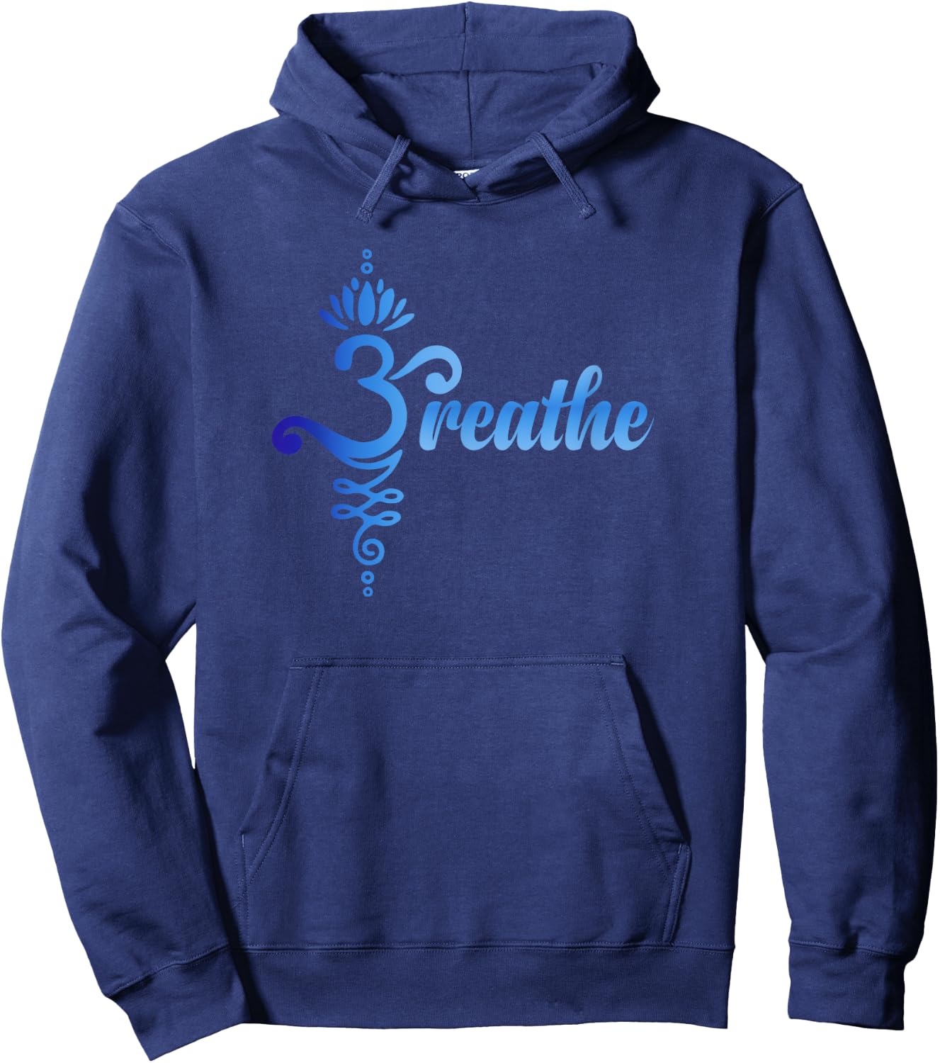 Breathe Sanskrit Symbol Hoodie - Hoodie | Navy