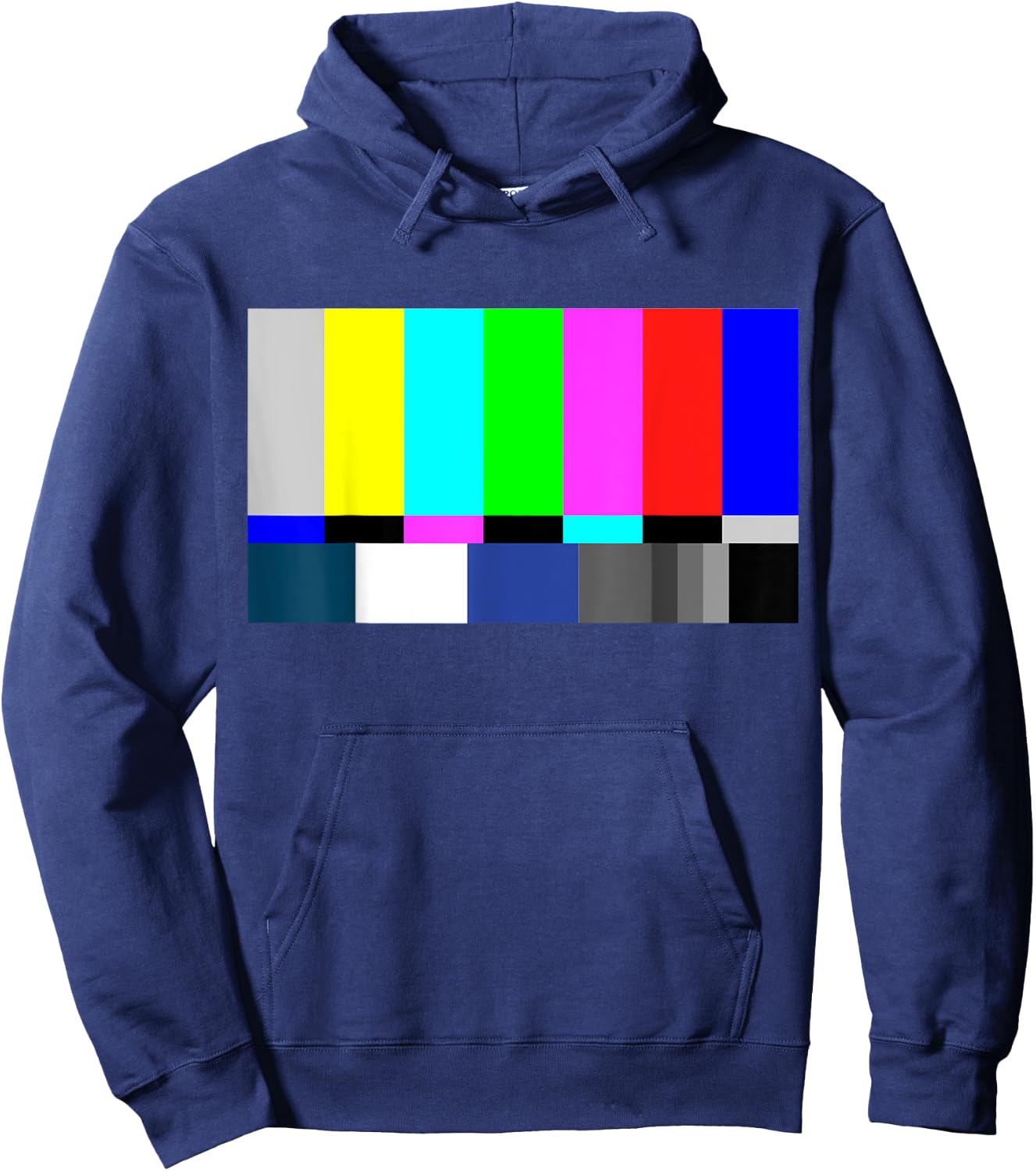 Nerdy Sheldon TV Test Pattern Color Geek Gift Hoodie - Hoodie | Navy