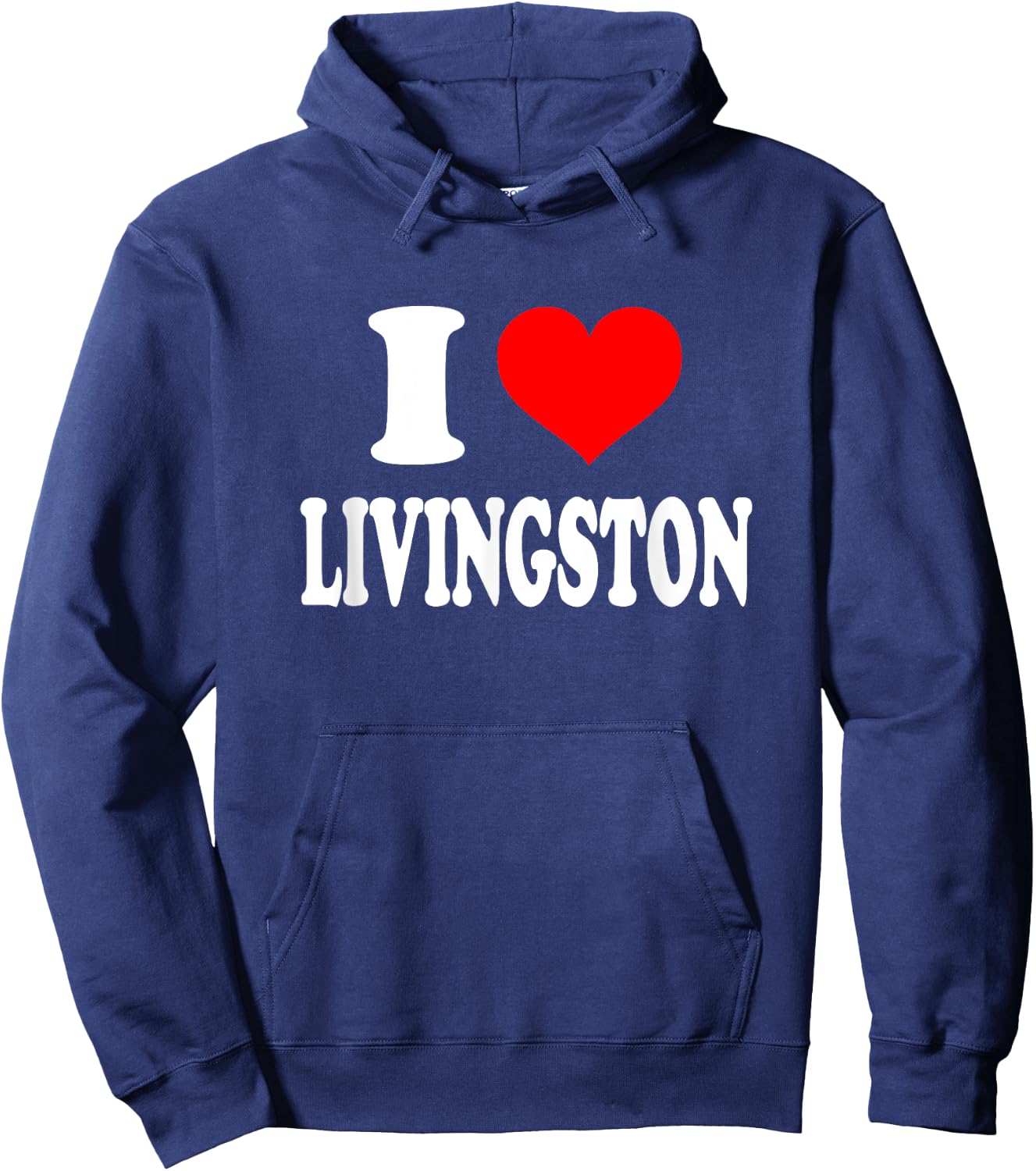 I Love Livingston Hoodie - Hoodie | Navy