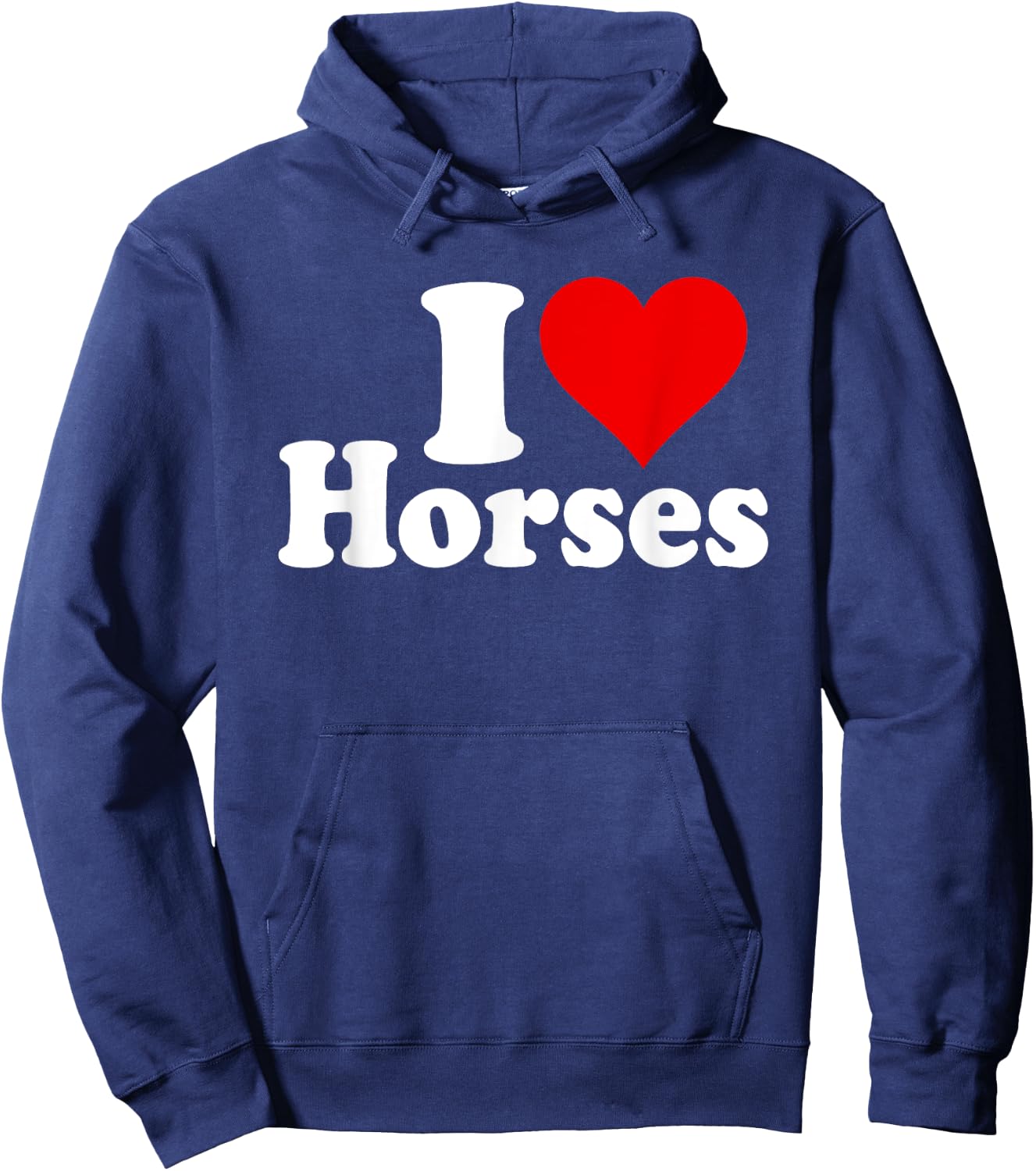 I Love Horses Hoodie - Hoodie | Navy