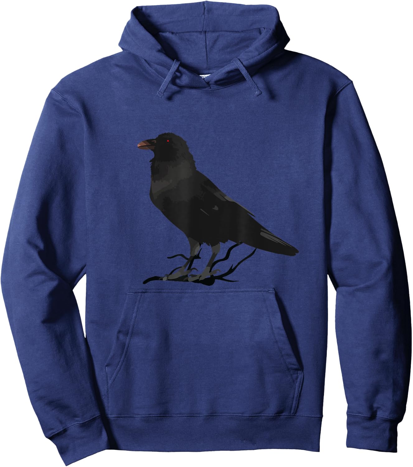 Beautiful Black Crow Raven Bird Silhouette Hoodie - Hoodie | Navy