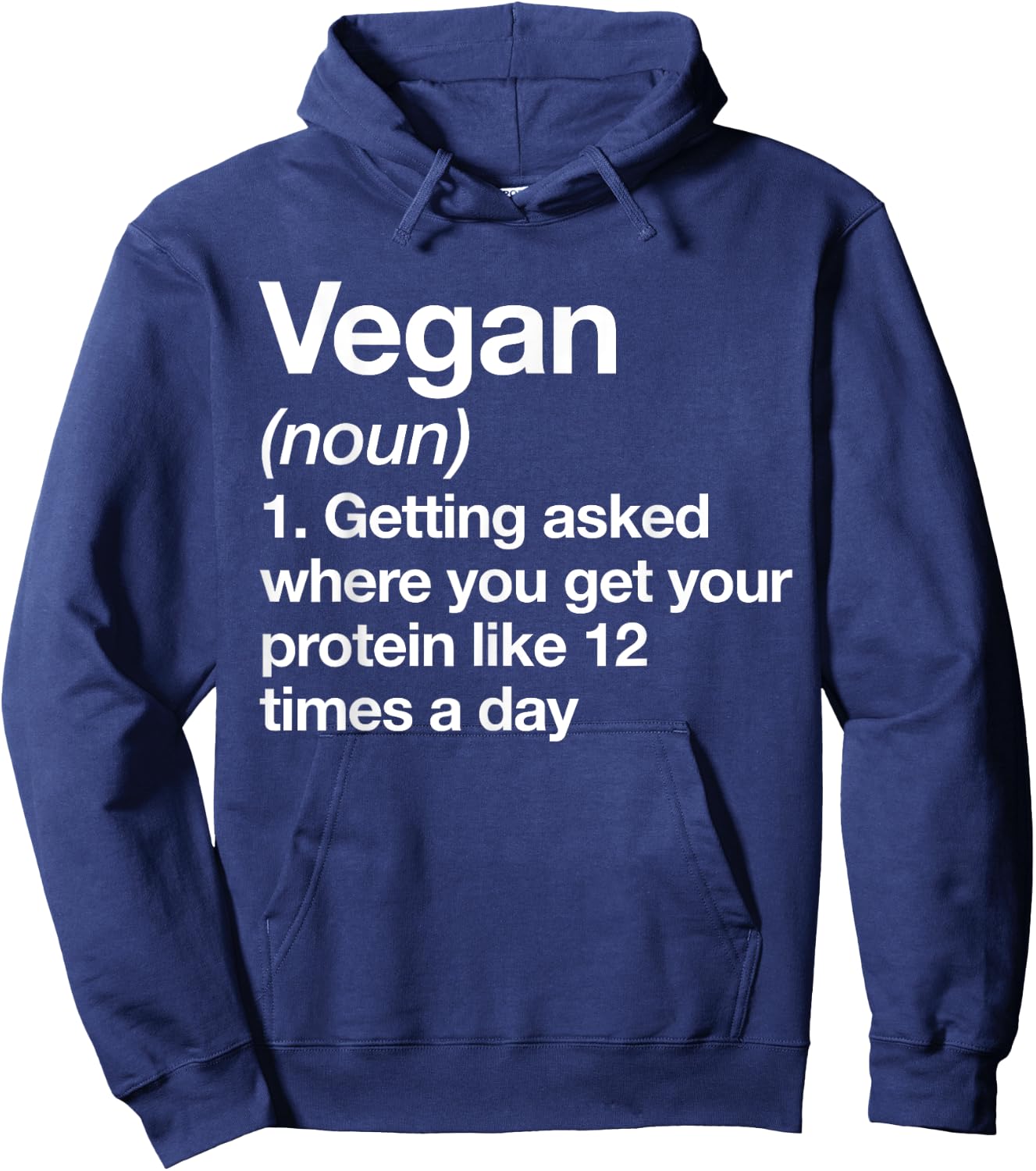 Vegan Definition Funny Sports Workout Gym Hoodie - Hoodie | Navy