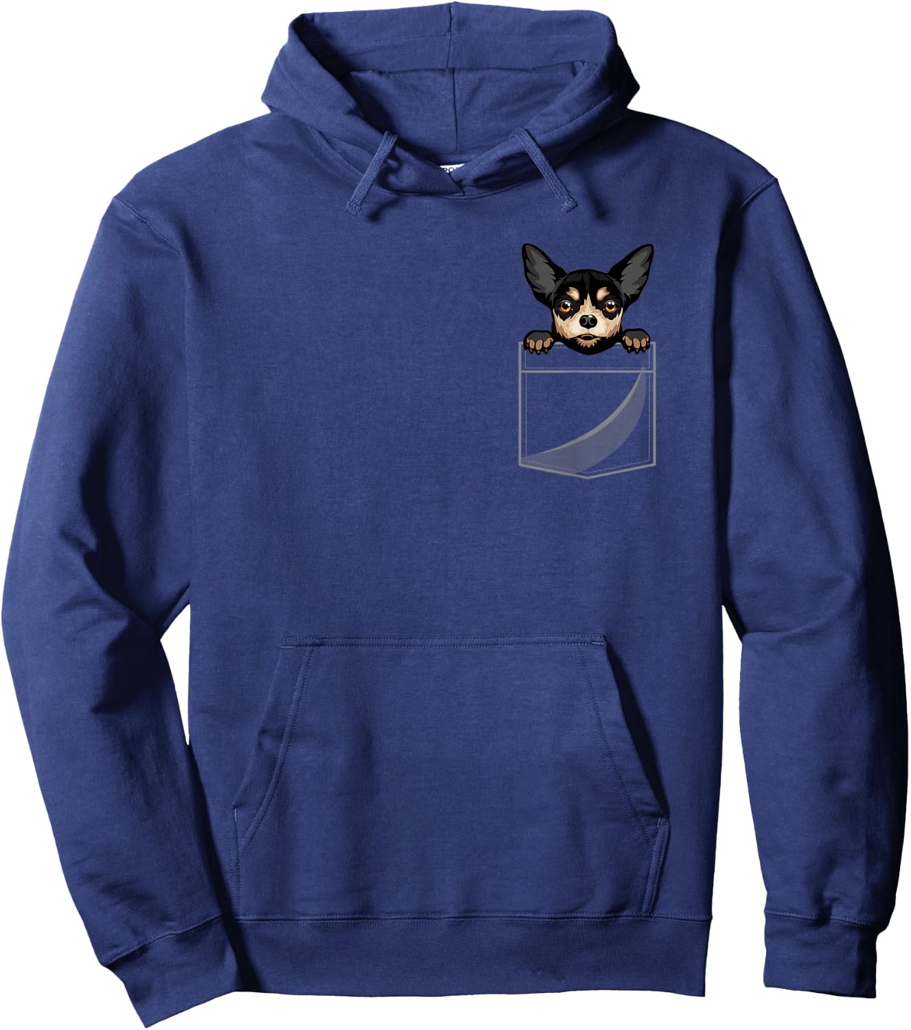 Chihuahua In A Pocket Hoodie - Hoodie | Navy