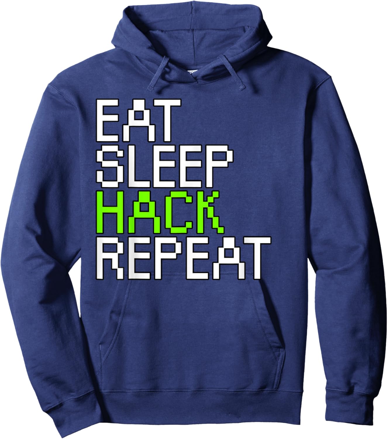 Eat sleep hack repeat Hoodie - Hoodie | Navy