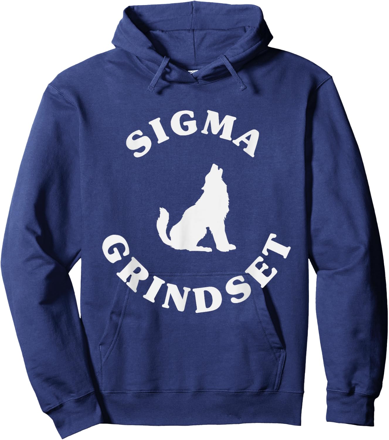 Sigma Grindset Lone Sigma Wolf Hoodie - Hoodie | Navy