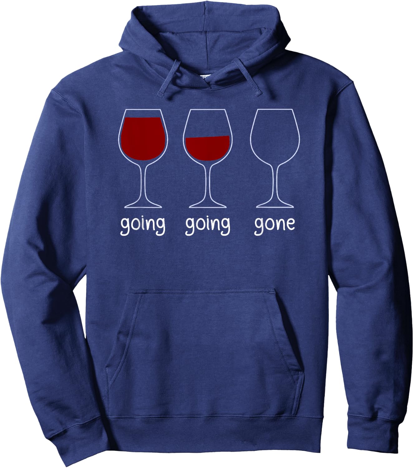 Going Going Gone Red Wine Hoodie - Hoodie | Navy