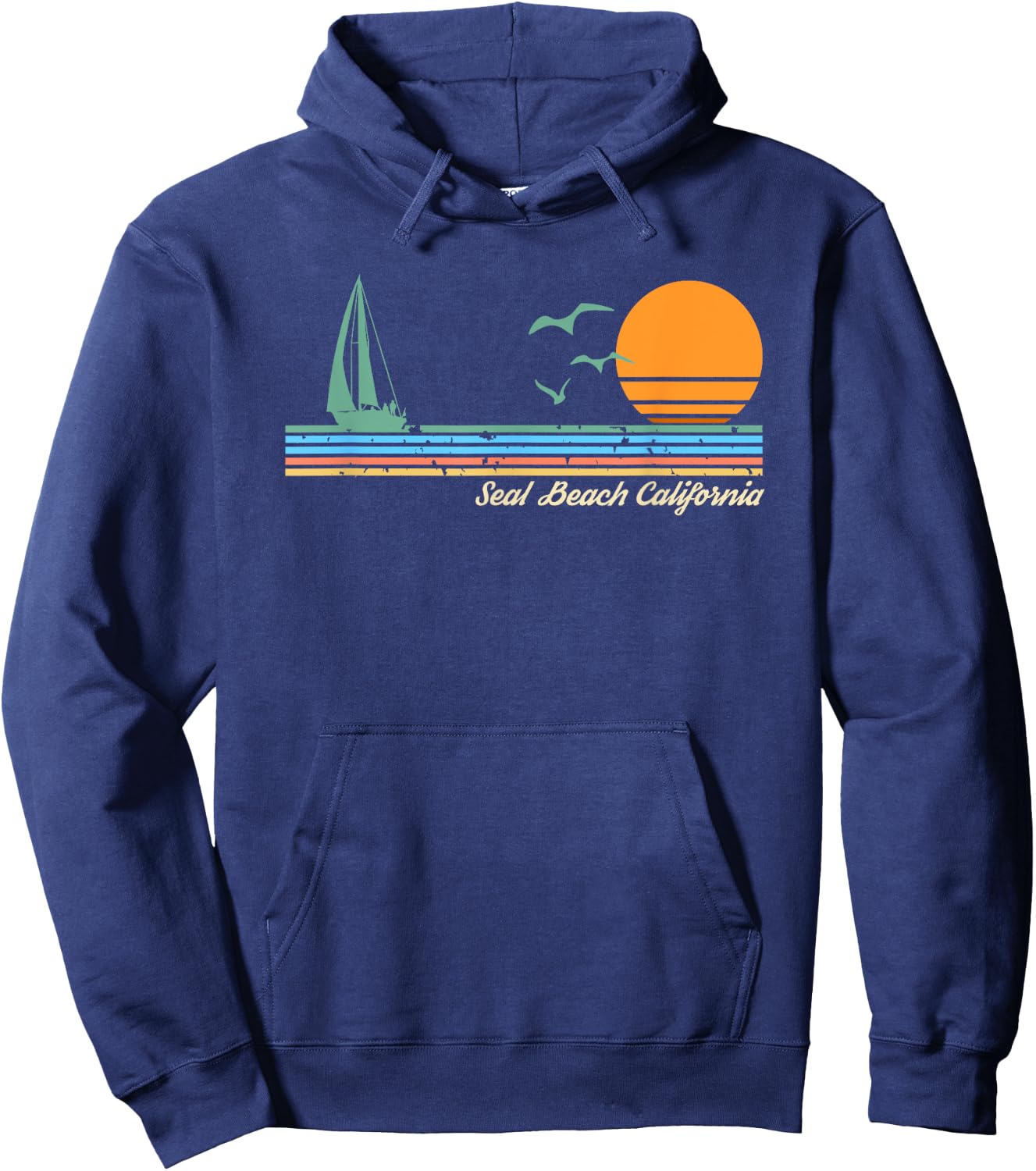 Seal Beach California Women Kids Hoodie - Hoodie | Navy