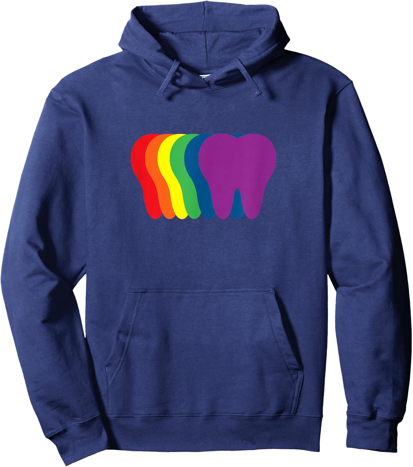 Rainbow Teeth LGBT Dentistry Dentist Hoodie - Hoodie | Navy