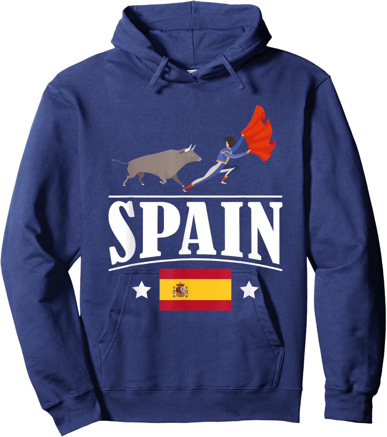 Spain Flag Bull Fighting Spanish Hoodie - Hoodie | Navy