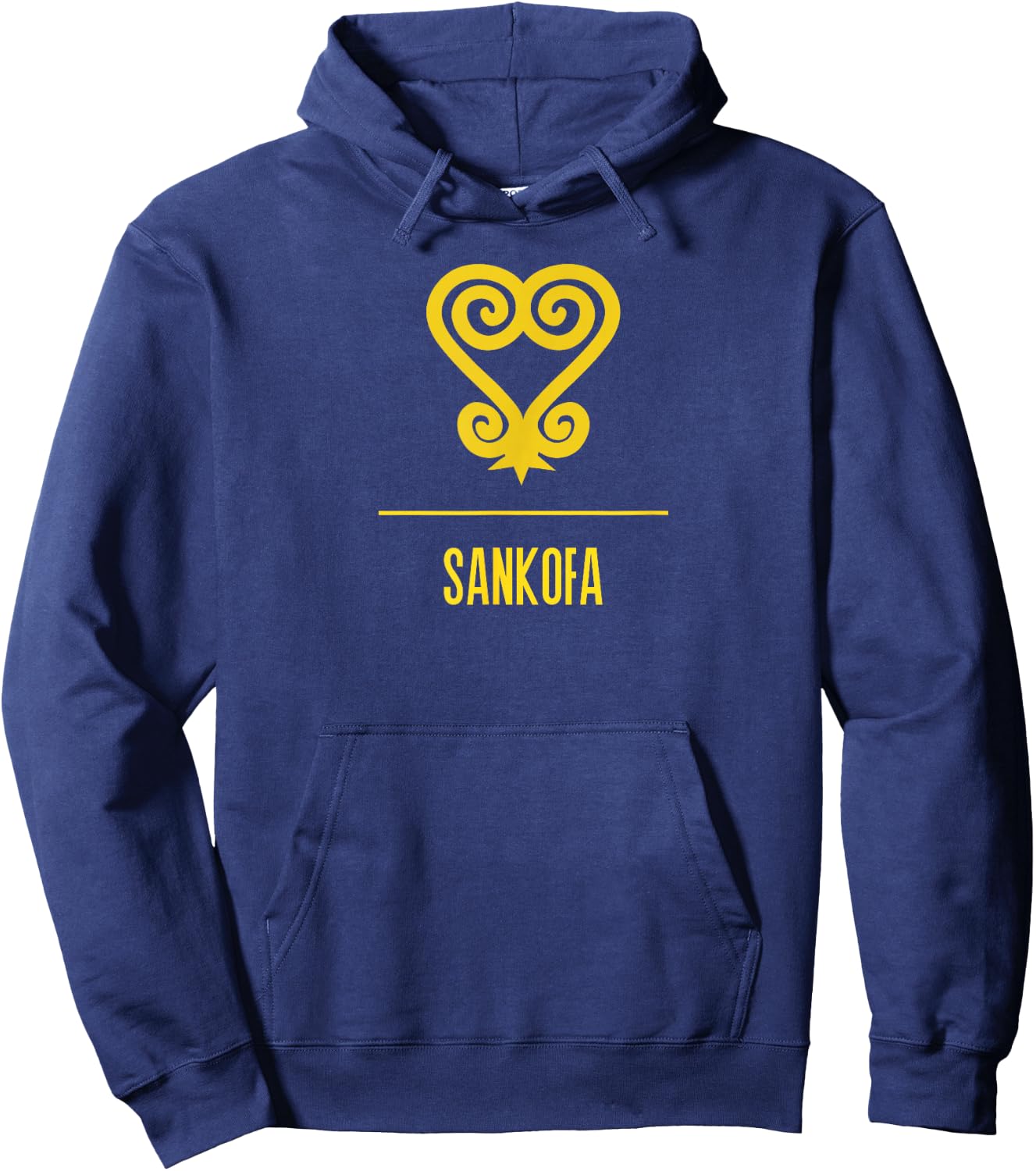 Adinkra Symbol | SANKOFA Black Pride Graphic Hoodie - Hoodie | Navy