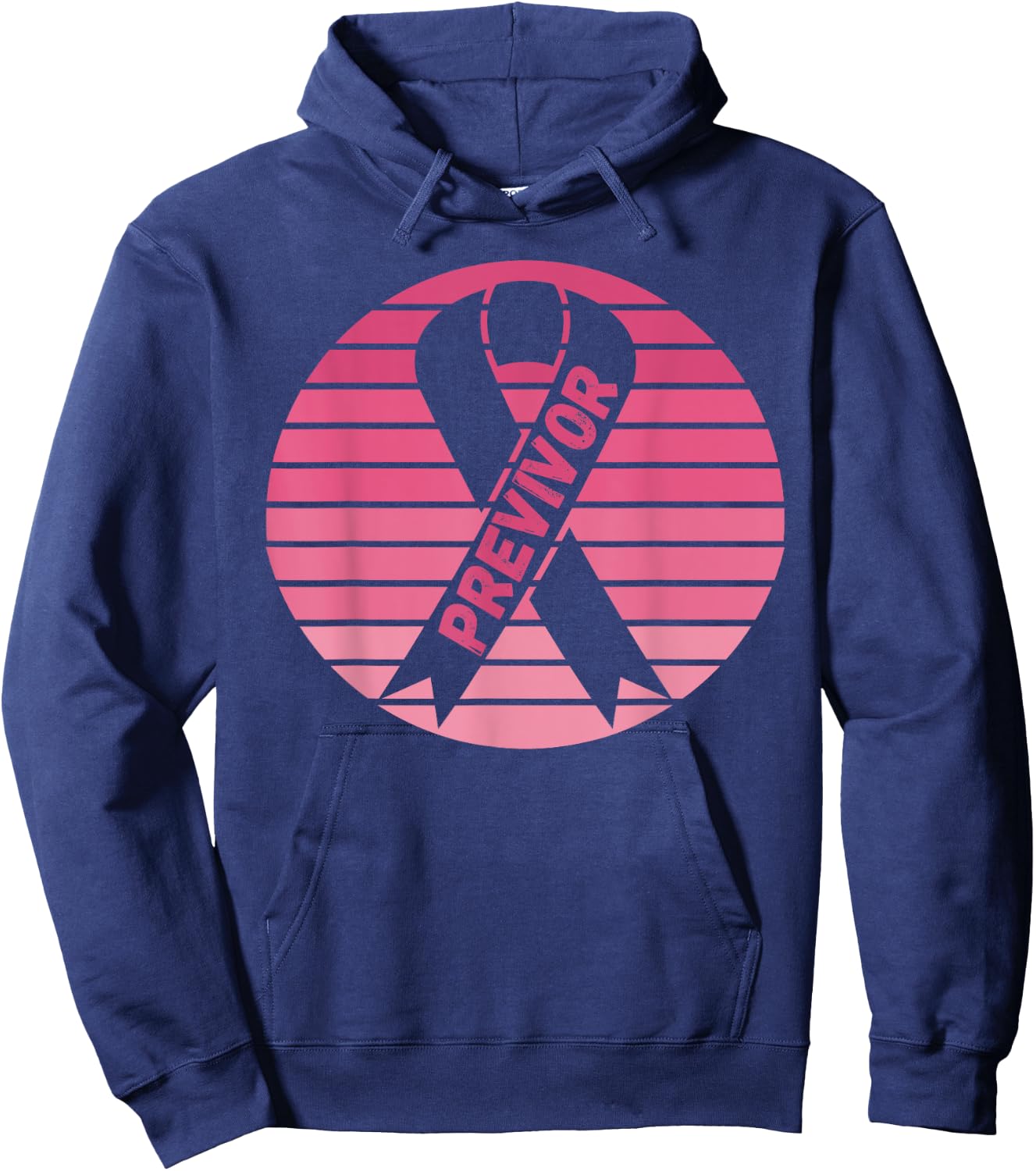 Previvor Breast Cancer Awareness Hoodie - Hoodie | Navy