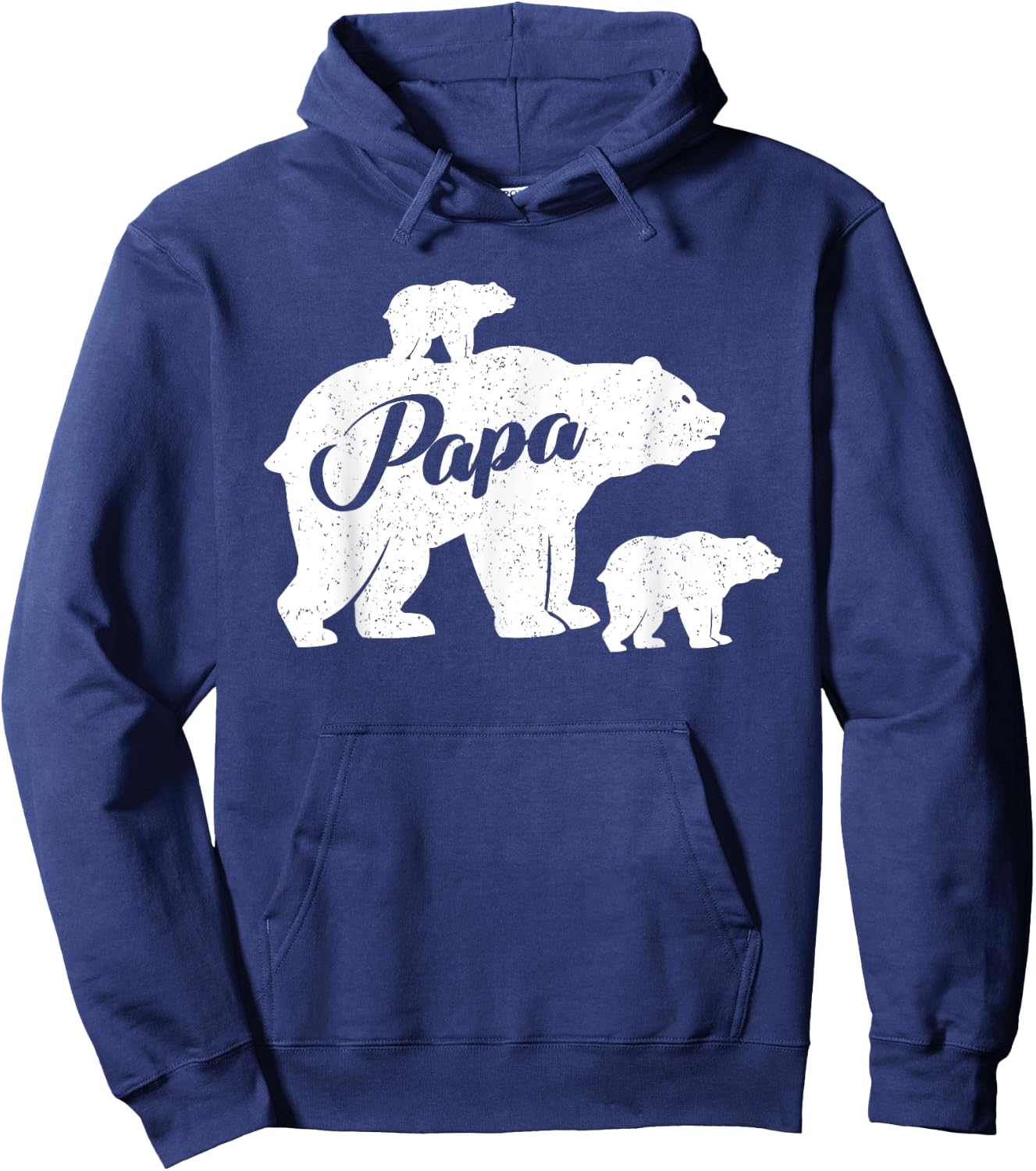 Papa Bear - Baby Newborn Twin Dad Bear Papabear Hoodie - Hoodie | Navy