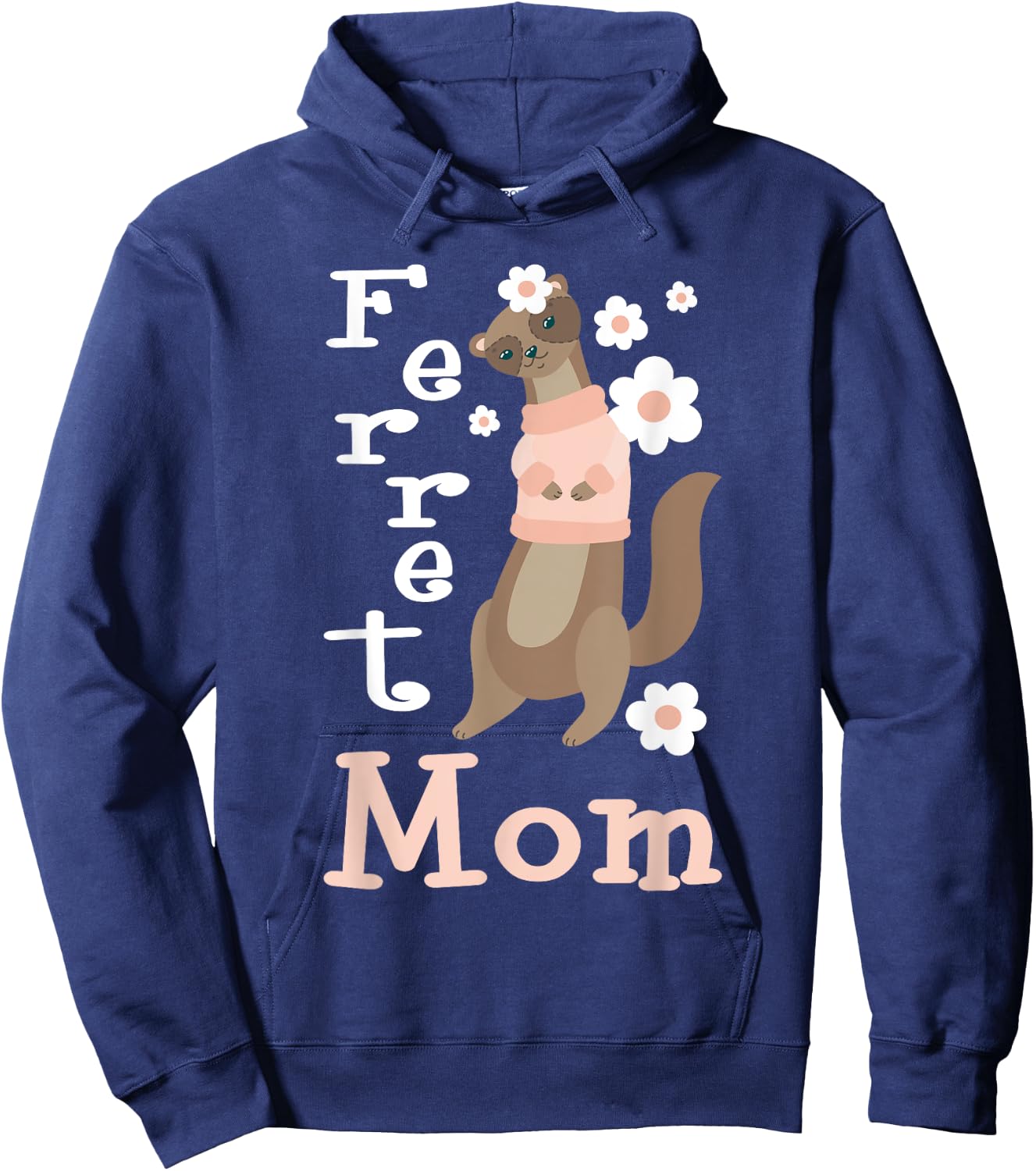 Ferret Mom - Zoo Animal Ferret Lover Hoodie - Hoodie | Navy