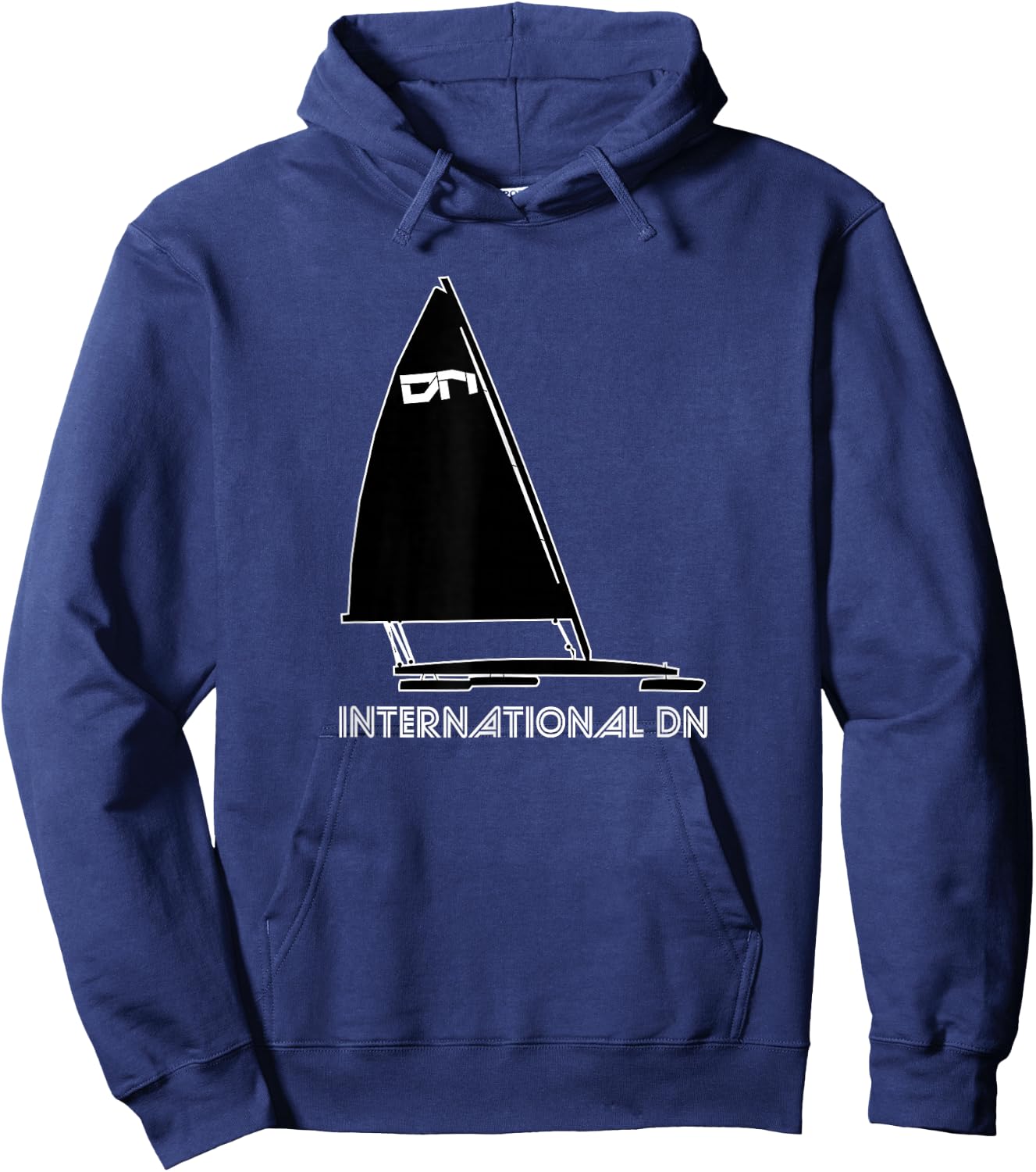 Ice Yachting and Ice Boat Graphic Design Hoodie - Hoodie | Navy