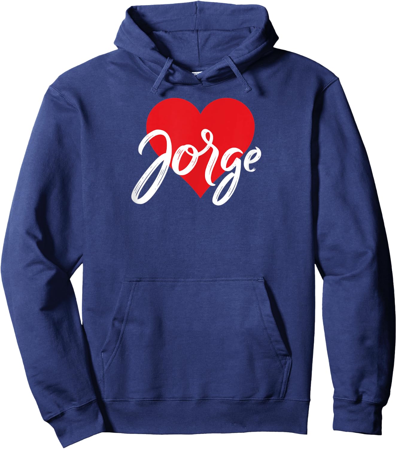 I Love Jorge First Name I Heart Named Hoodie - Hoodie | Navy