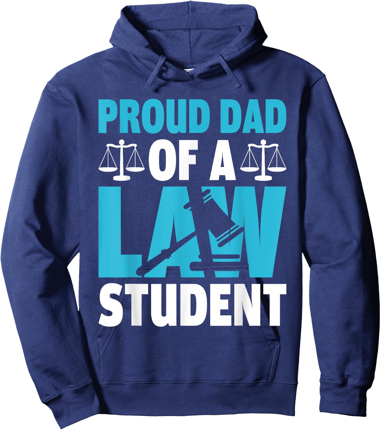 Proud dad of a law student young future lawyer Hoodie - Hoodie | Navy
