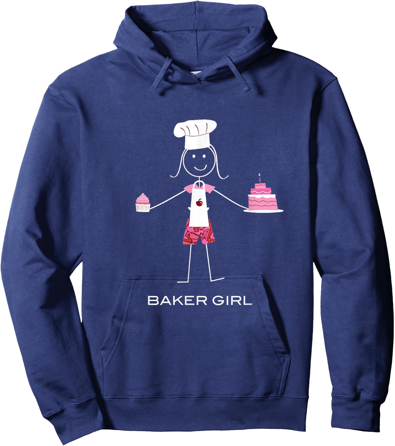 Funny Baker Girk Baking Hoodie - Hoodie | Navy