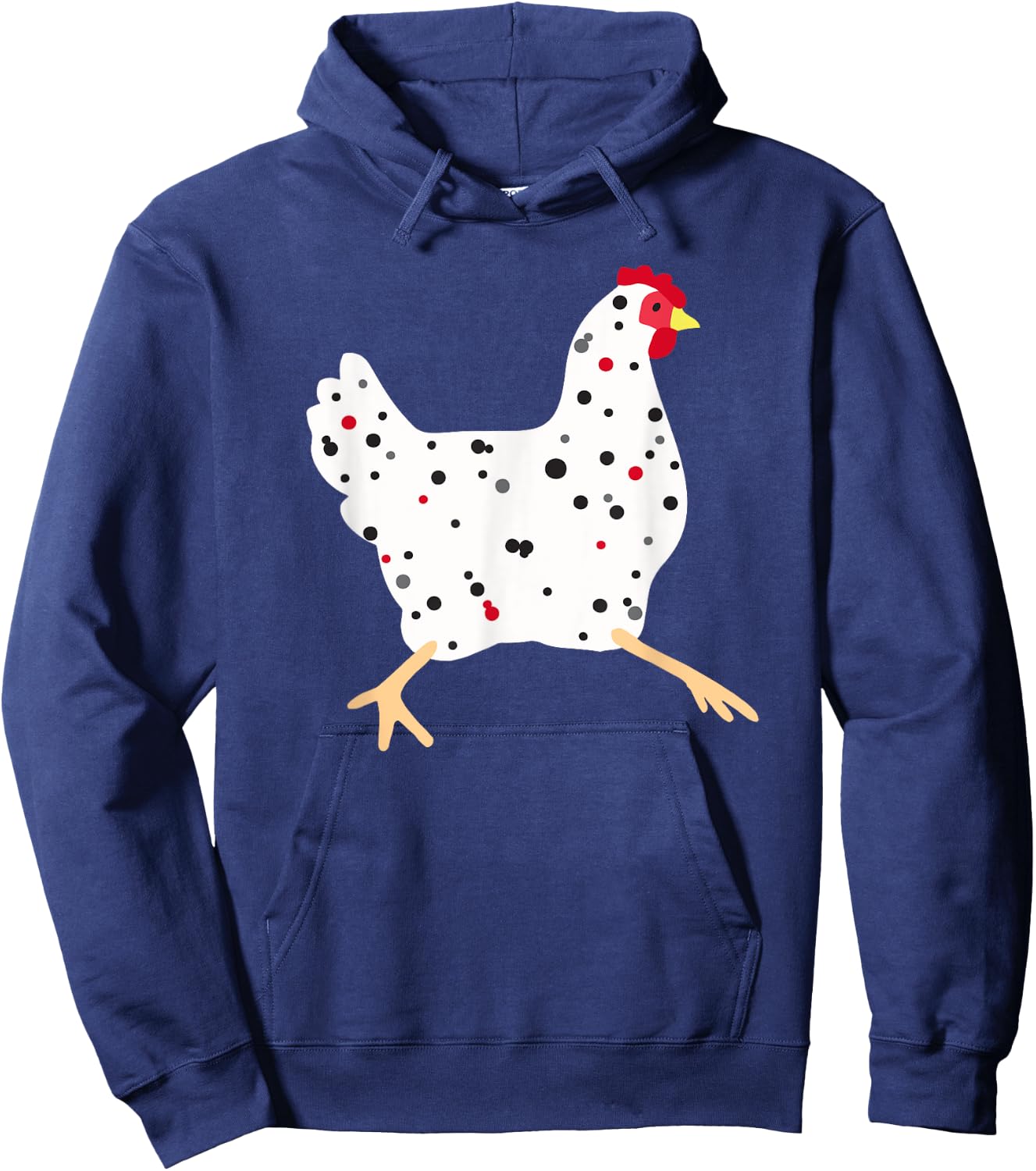 Chicken Hen Cute Polka Dot Chicken Hoodie - Hoodie | Navy