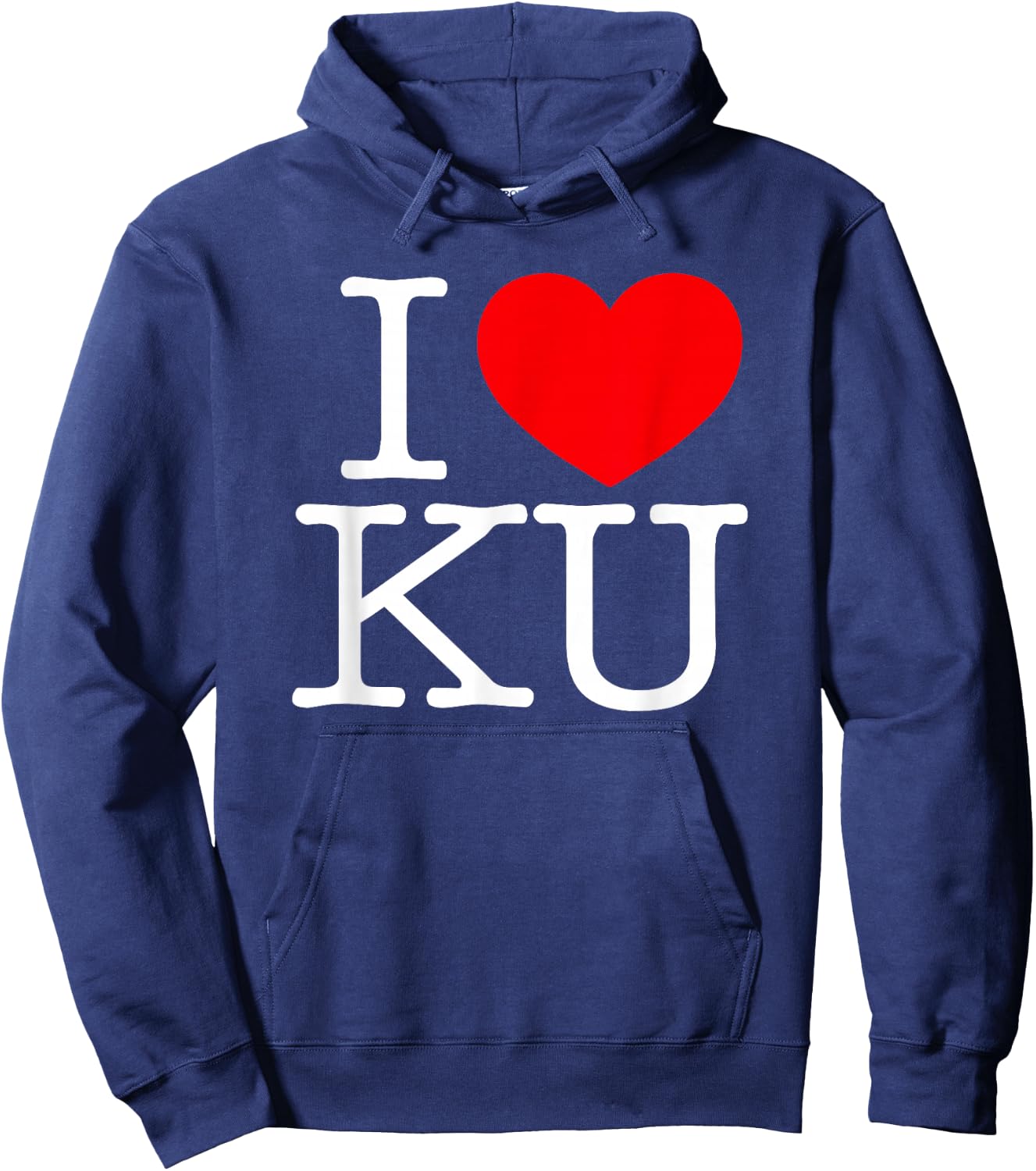 I Love (Heart) KU Hoodie - Hoodie | Navy