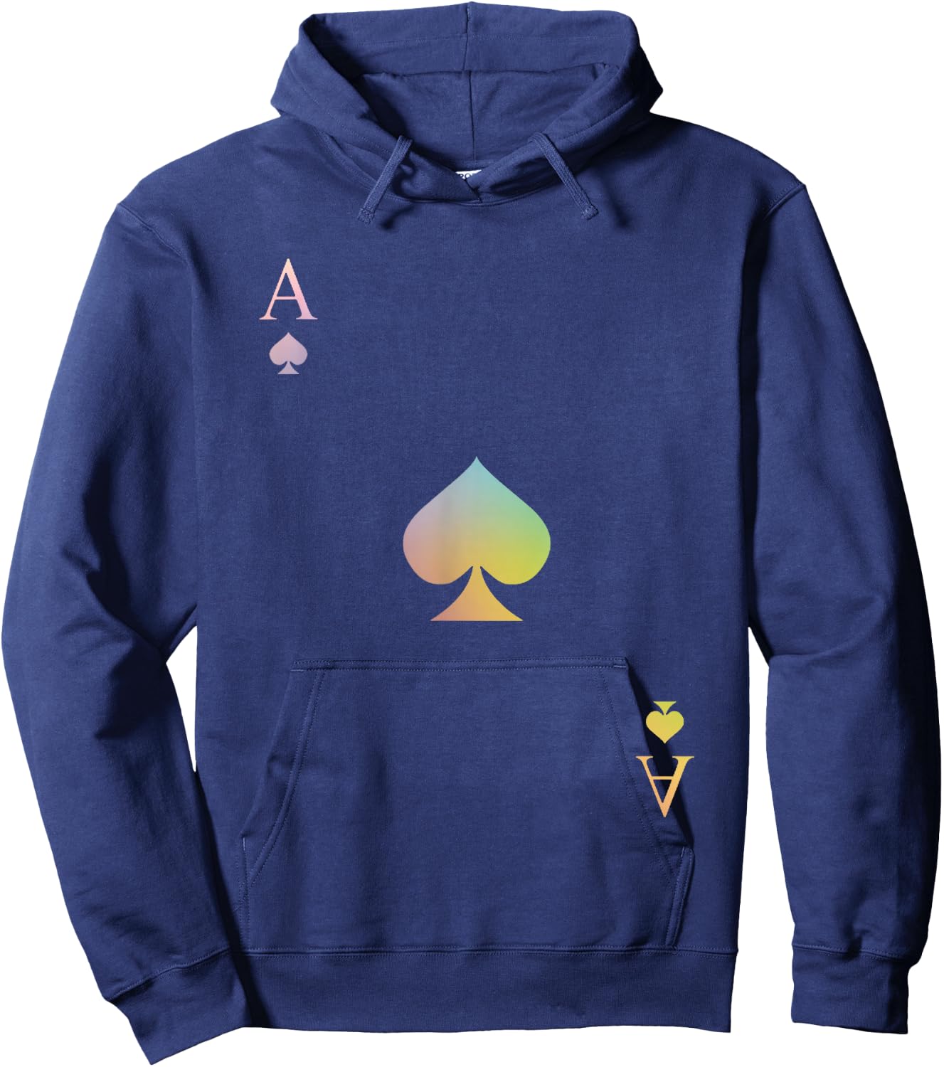 Ace of Spades Halloween Glam Playing Card Hoodie - Hoodie | Navy