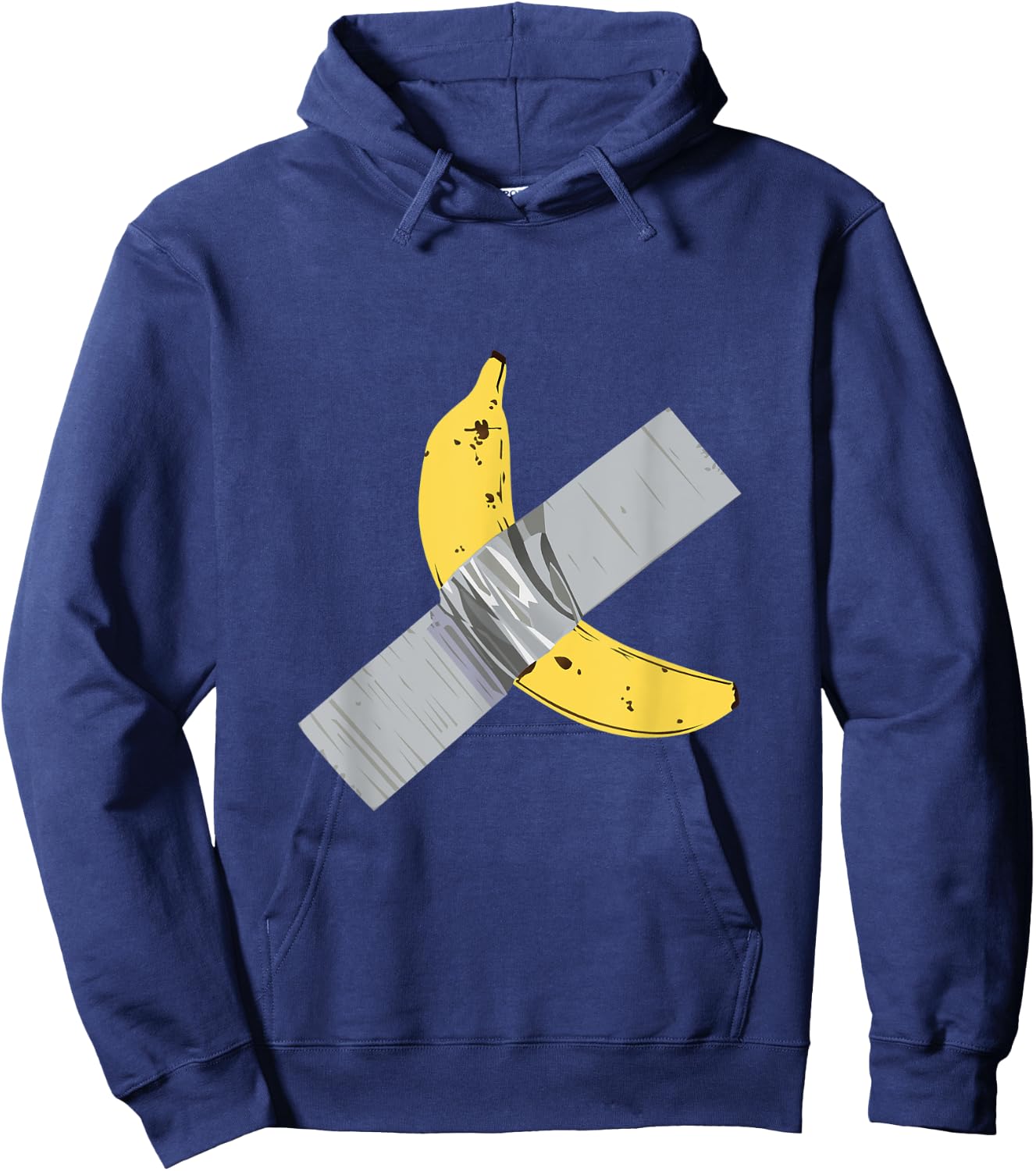 Banana Artwork Tape Vegan Hoodie - Hoodie | Navy