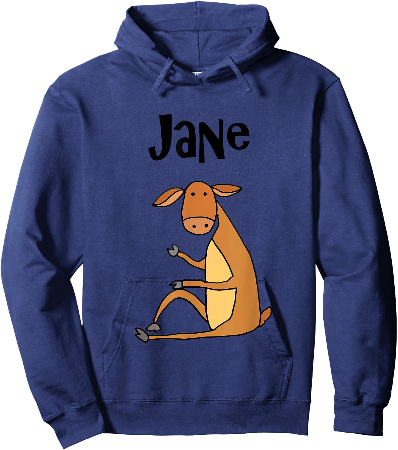 Smilealottees Funny Jane Doe Dear Pun Cartoon Hoodie - Hoodie | Navy