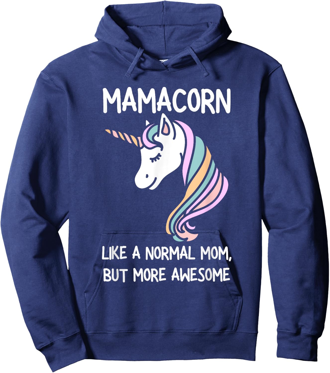 Funny Mamacorn Unicorn Costume Mom Mother's Day Hoodie - Hoodie | Navy