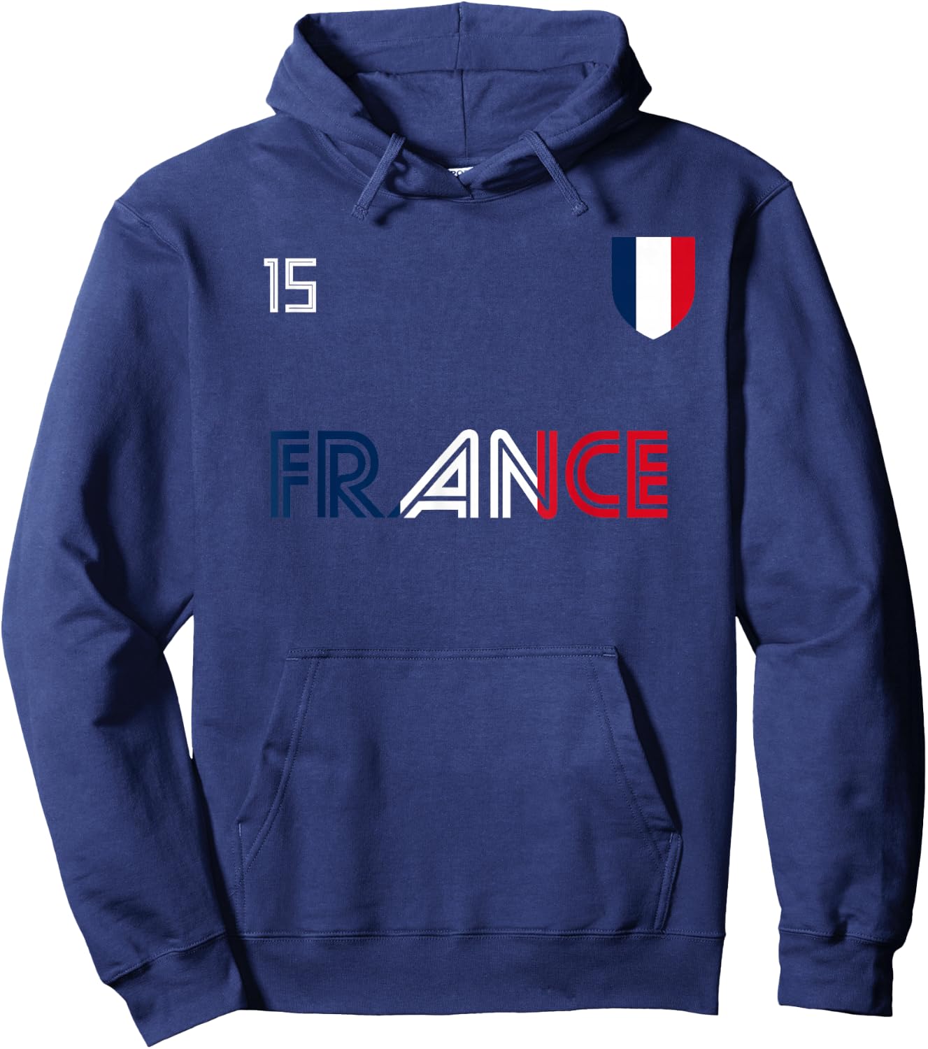 France Retro Soccer French Flag Hoodie - Hoodie | Navy