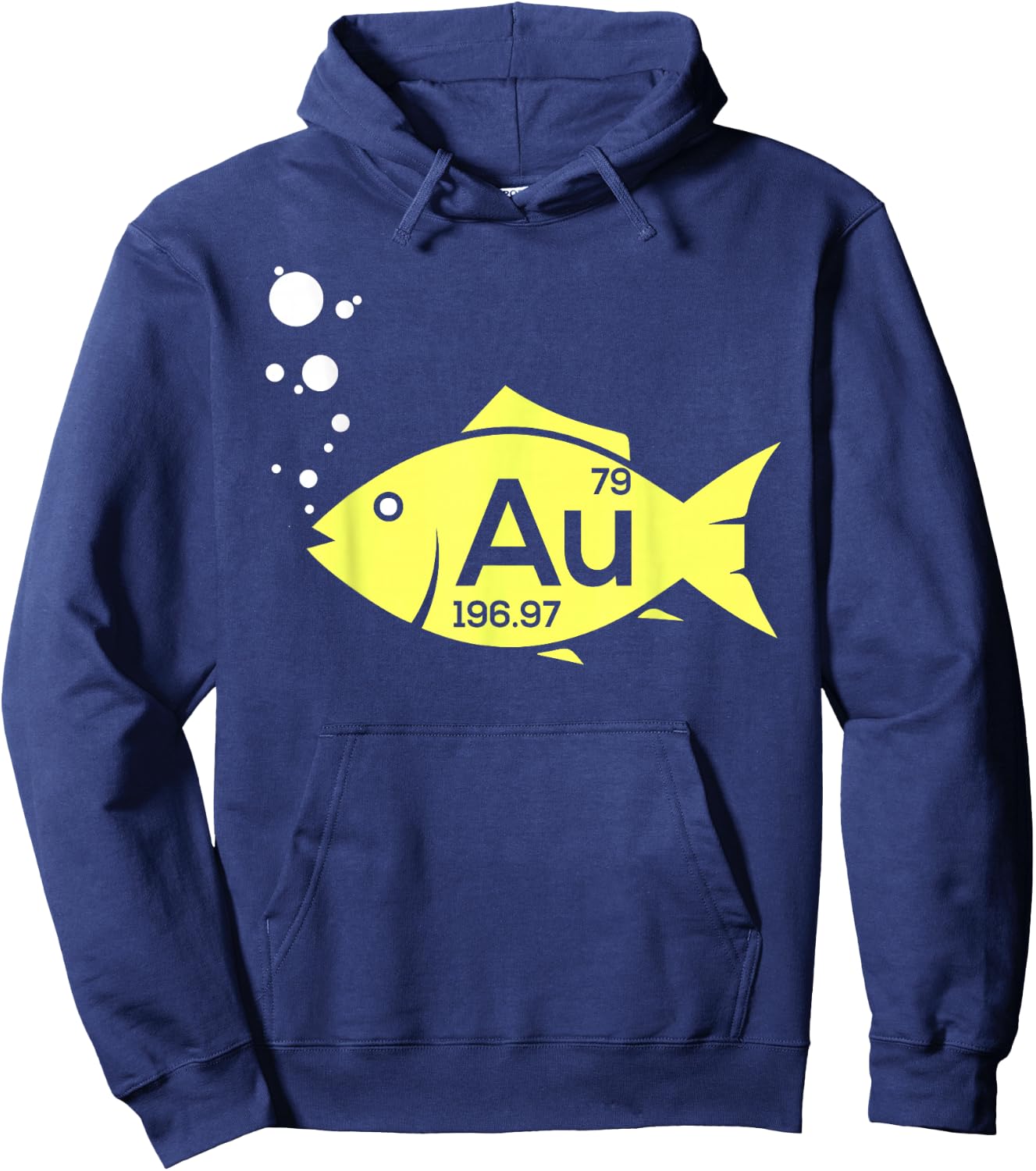 Au Goldfish Gold Metal Chemistry Pun Gift Hoodie - Hoodie | Navy