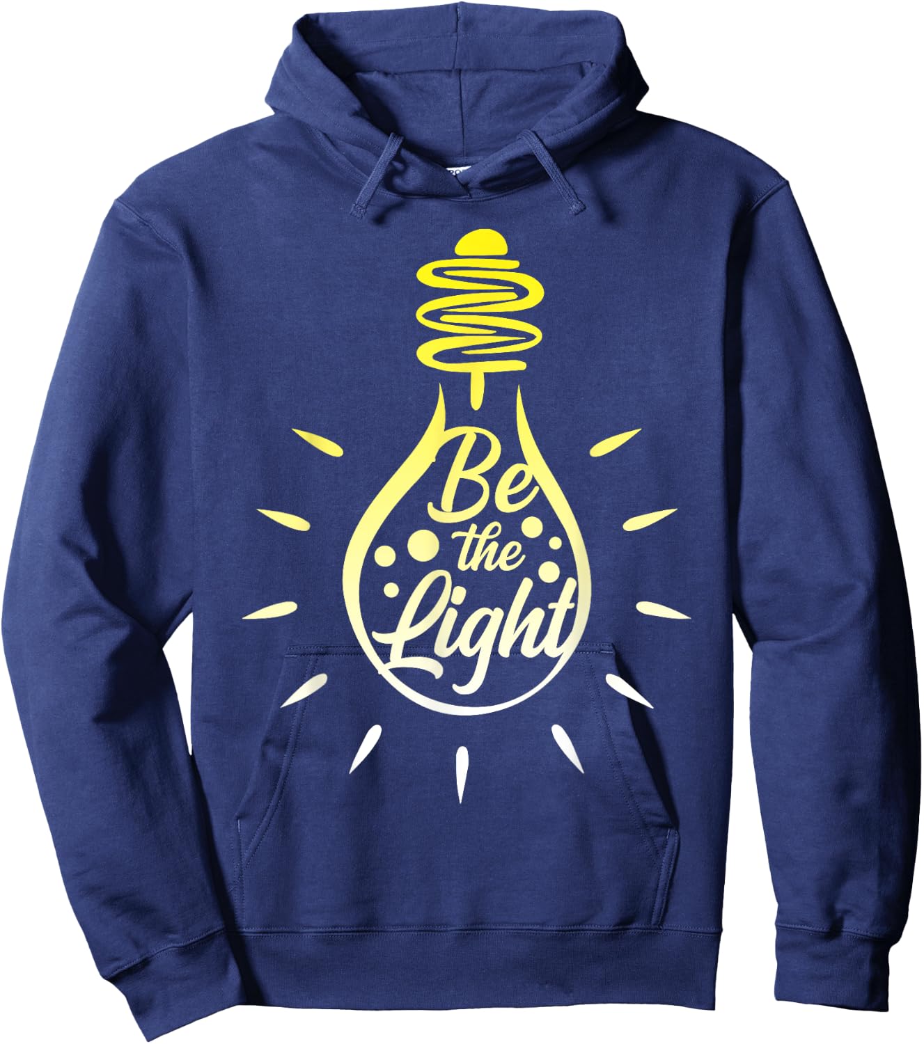 Be the Light Bulb - Bible Verses Matthew 5:14 Hoodie - Hoodie | Navy