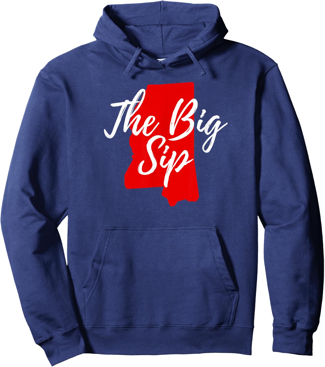 The Big Sip Mississippi Map Hoodie - Hoodie | Navy