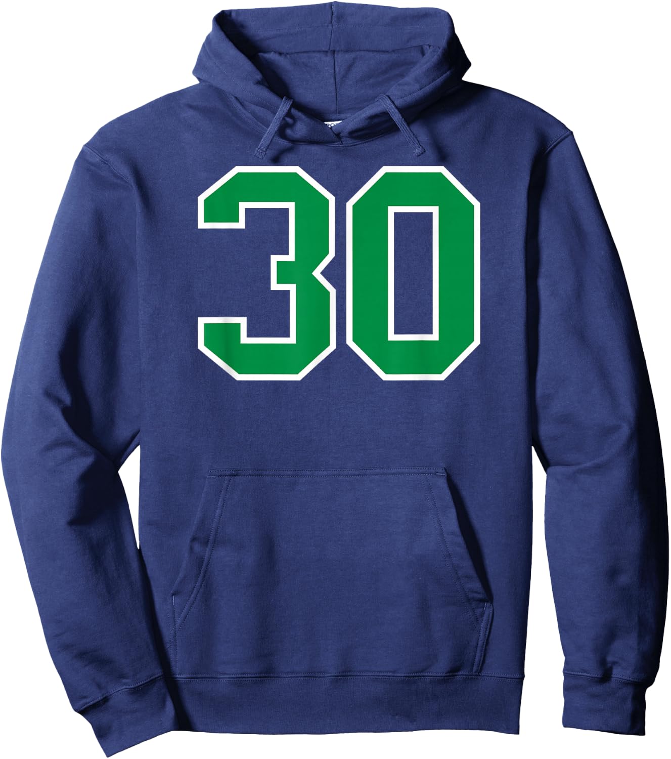 Green Sport Team Number #30 Hoodie - Hoodie | Navy
