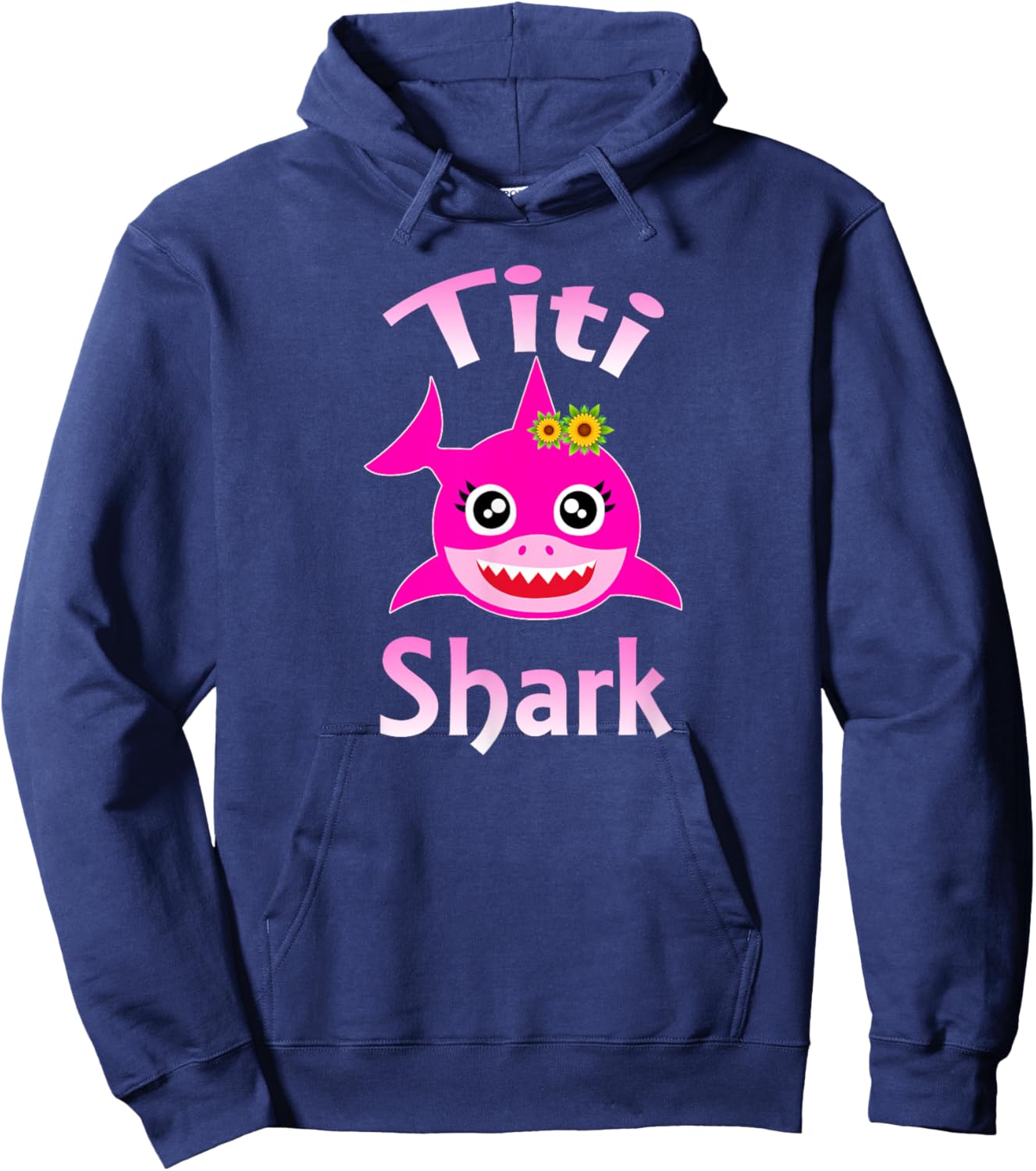Titi Shark Funny Puerto Rican Aunt Hoodie - Hoodie | Navy
