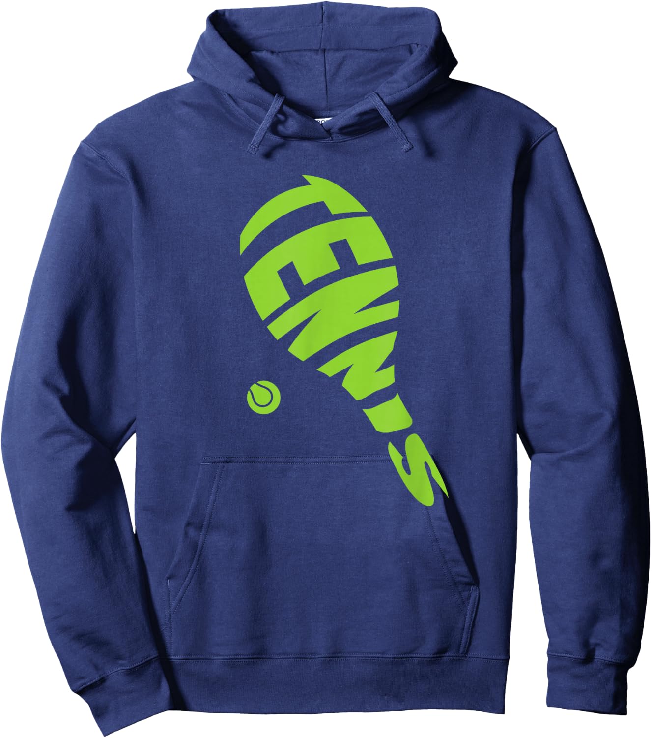 Tennis Racket and Tennis Ball | Tennis Graphic Hoodie - Hoodie | Navy