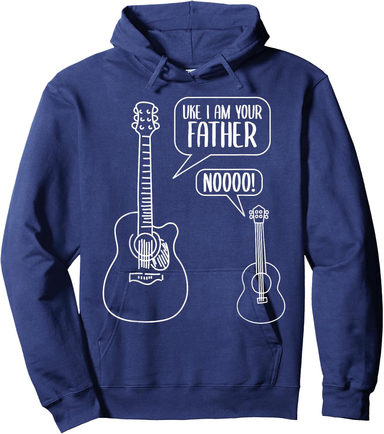 Uke I Am Your Father Ukulele Guitar Music Hoodie - Hoodie | Navy