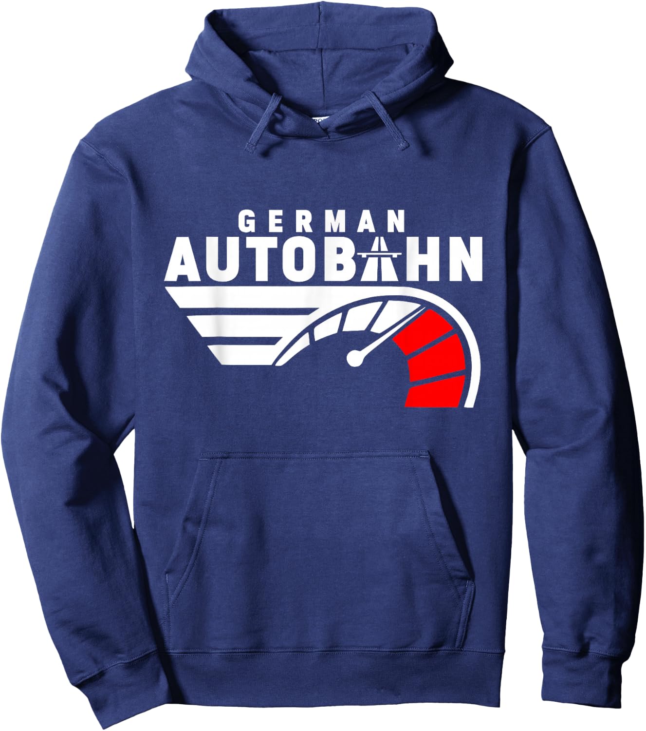 German Autobahn Highway No Speed Limit Racing Hoodie - Hoodie | Navy