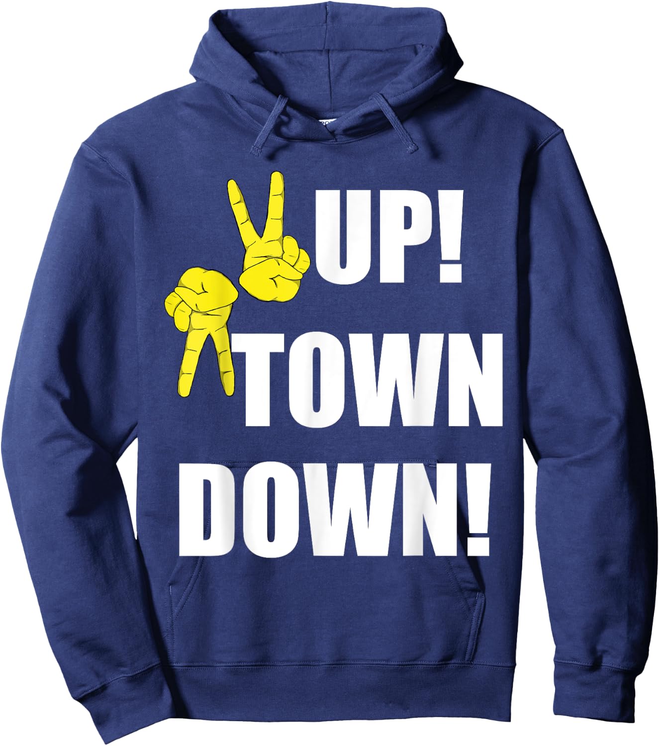 Peace Up A-Town Down Hoodie - Hoodie | Navy