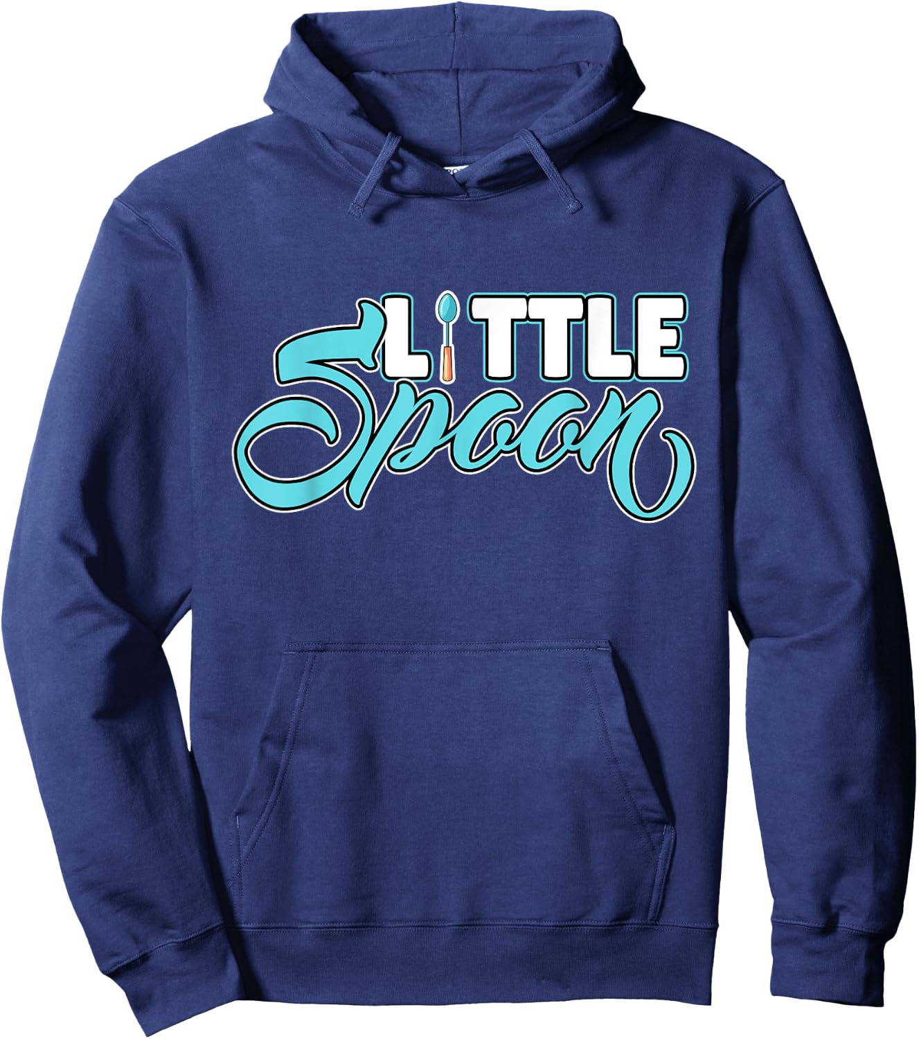 Big Spoon Little Spoon Matching Couple Sleep Hoodie - Hoodie | Navy