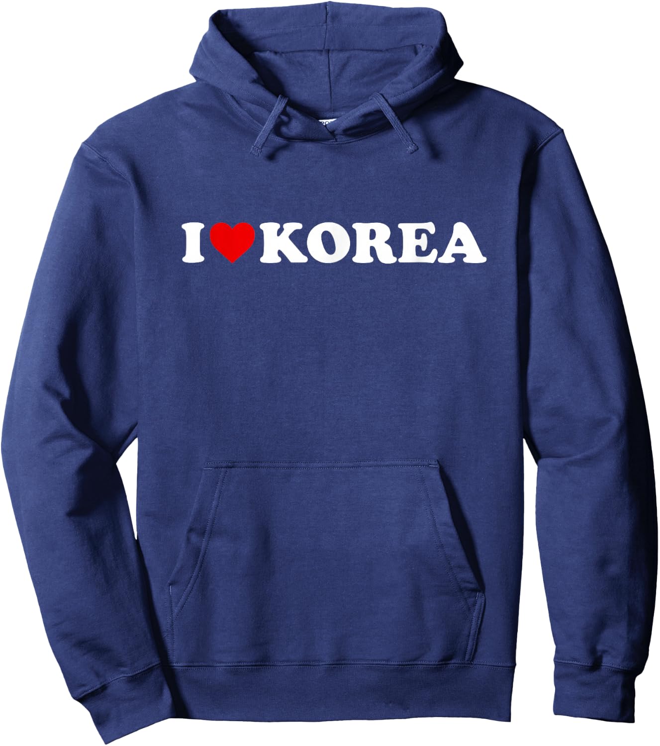 I Love Korea - Heart Hoodie - Hoodie | Navy