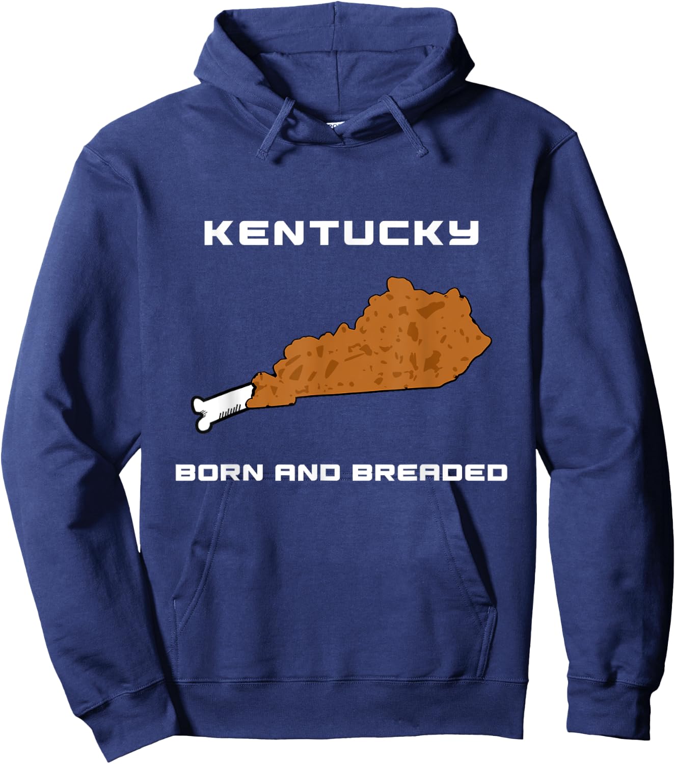 Kentucky - Born and Breaded Fried Chicken Leg Hoodie - Hoodie | Navy