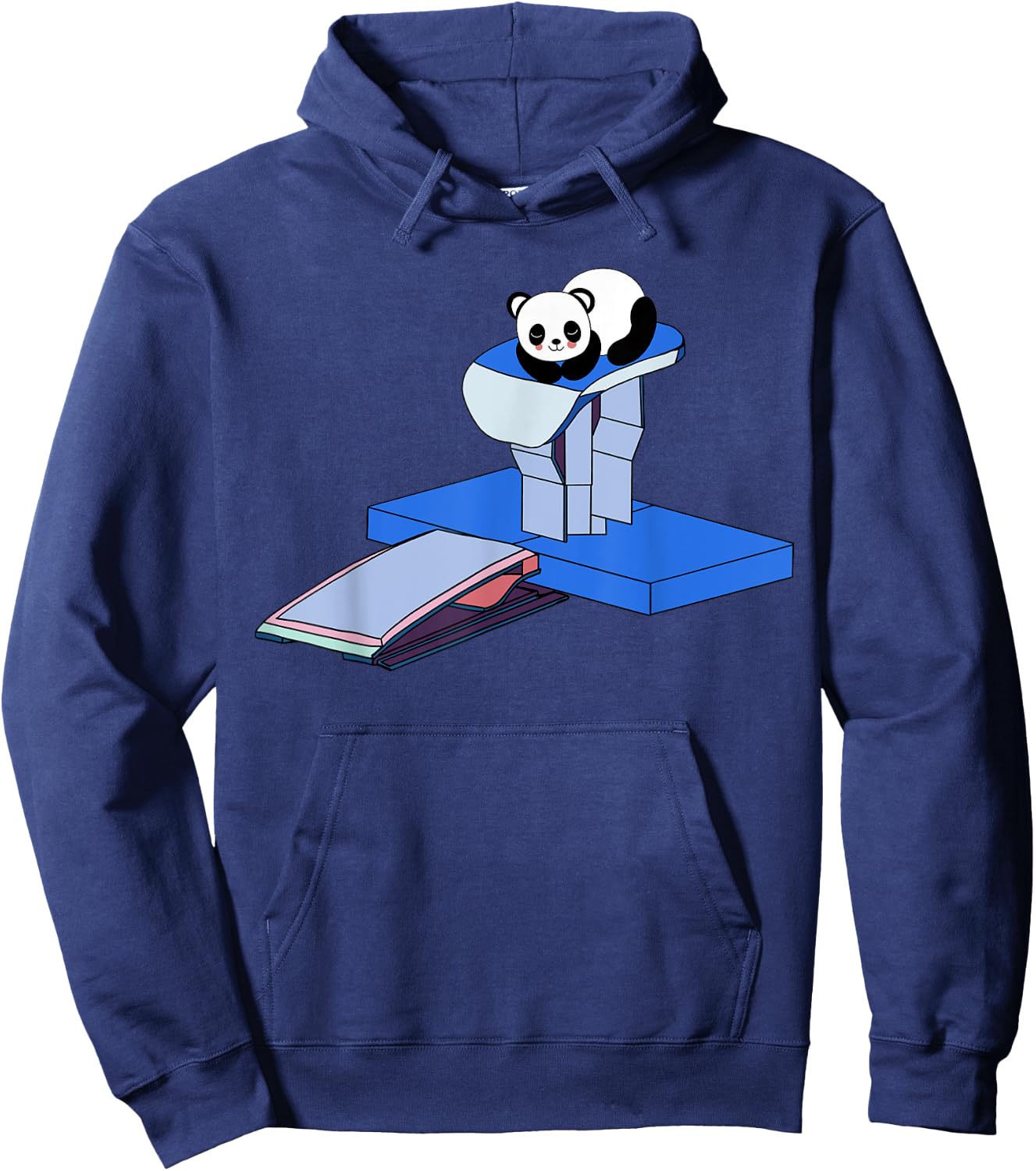 Cute Panda Gymnastics Vault Table Hoodie - Hoodie | Navy