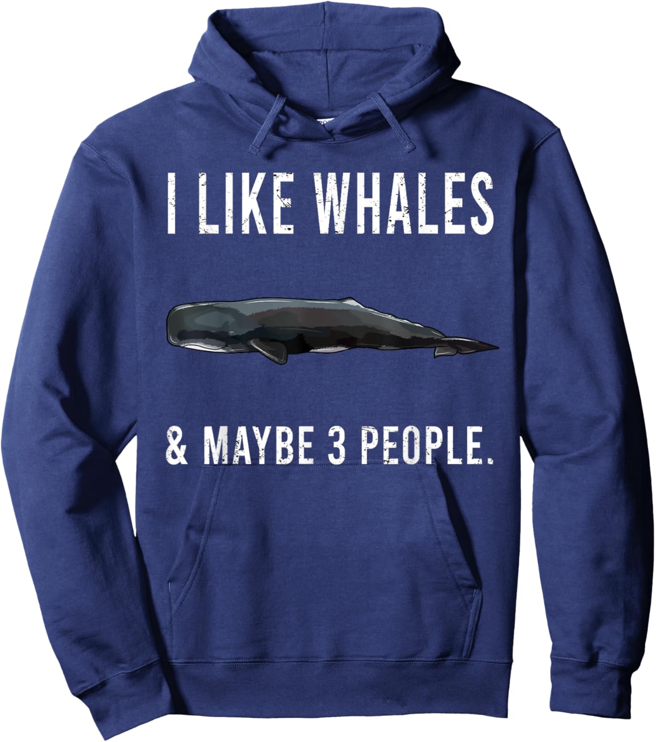Funny I Like Sperm Whale And Maybe 3 People Hoodie - Hoodie | Navy