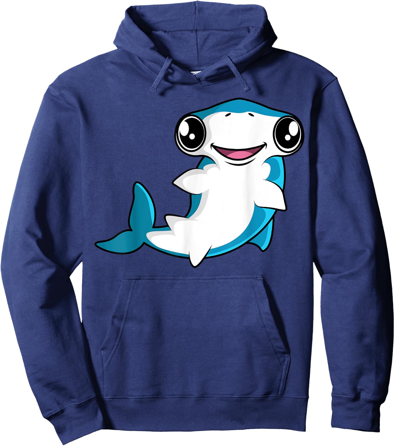 Kawaii Hammerhead Shark Hoodie - Hoodie | Navy