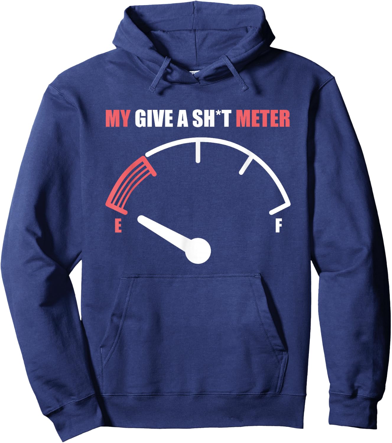 Funny My Give a Sh t Meter Funny Gift Women Hoodie - Hoodie | Navy