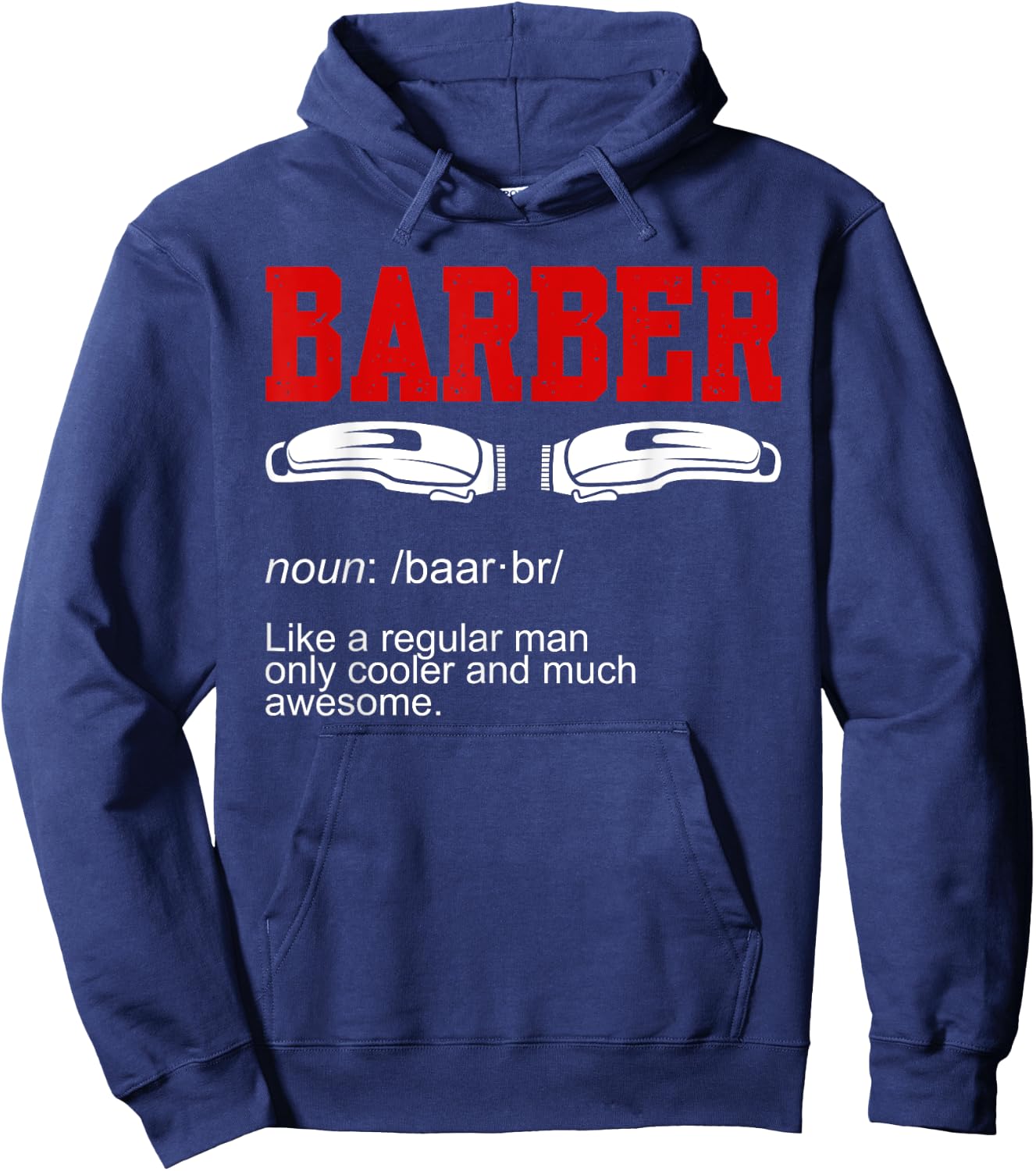 Barber Noun Hoodie - Hoodie | Navy