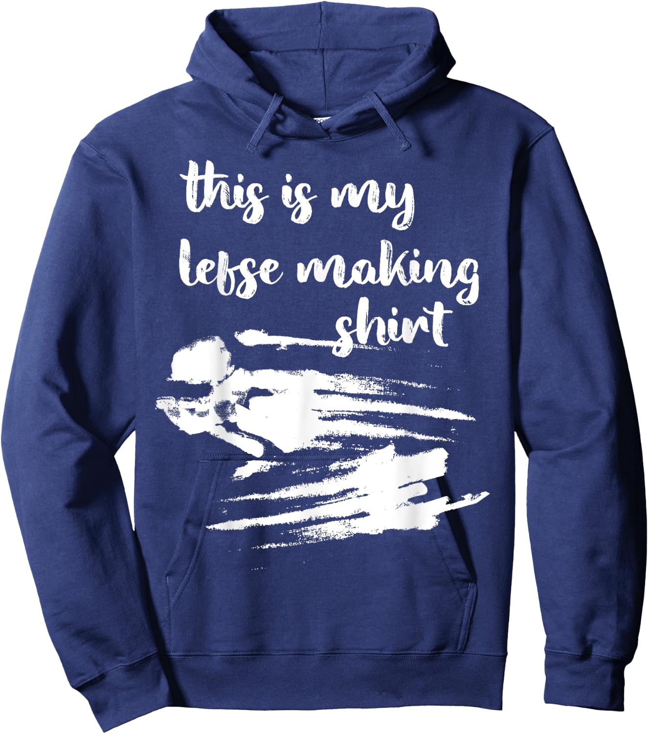 Funny Lefse Making Hoodie - Hoodie | Navy