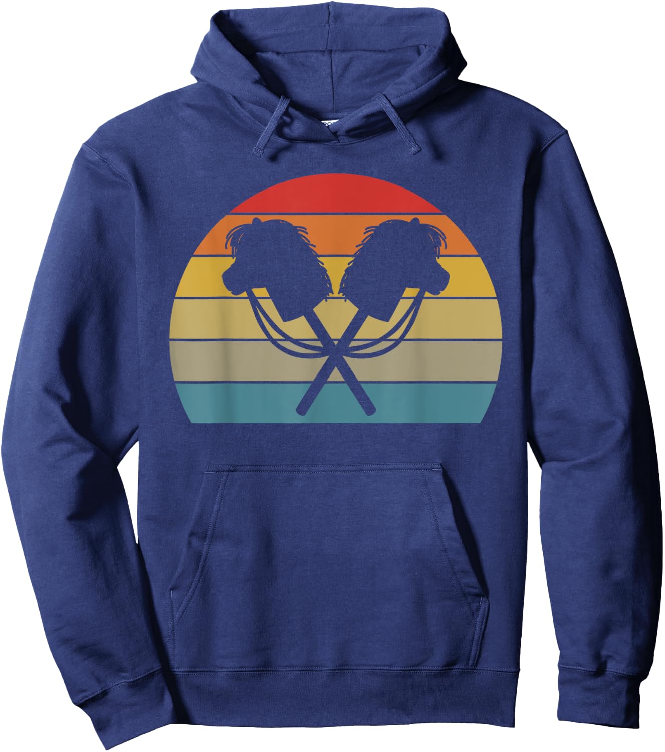 Retro Hobby Horse I Hobby Horsing Horse Hoodie - Hoodie | Navy
